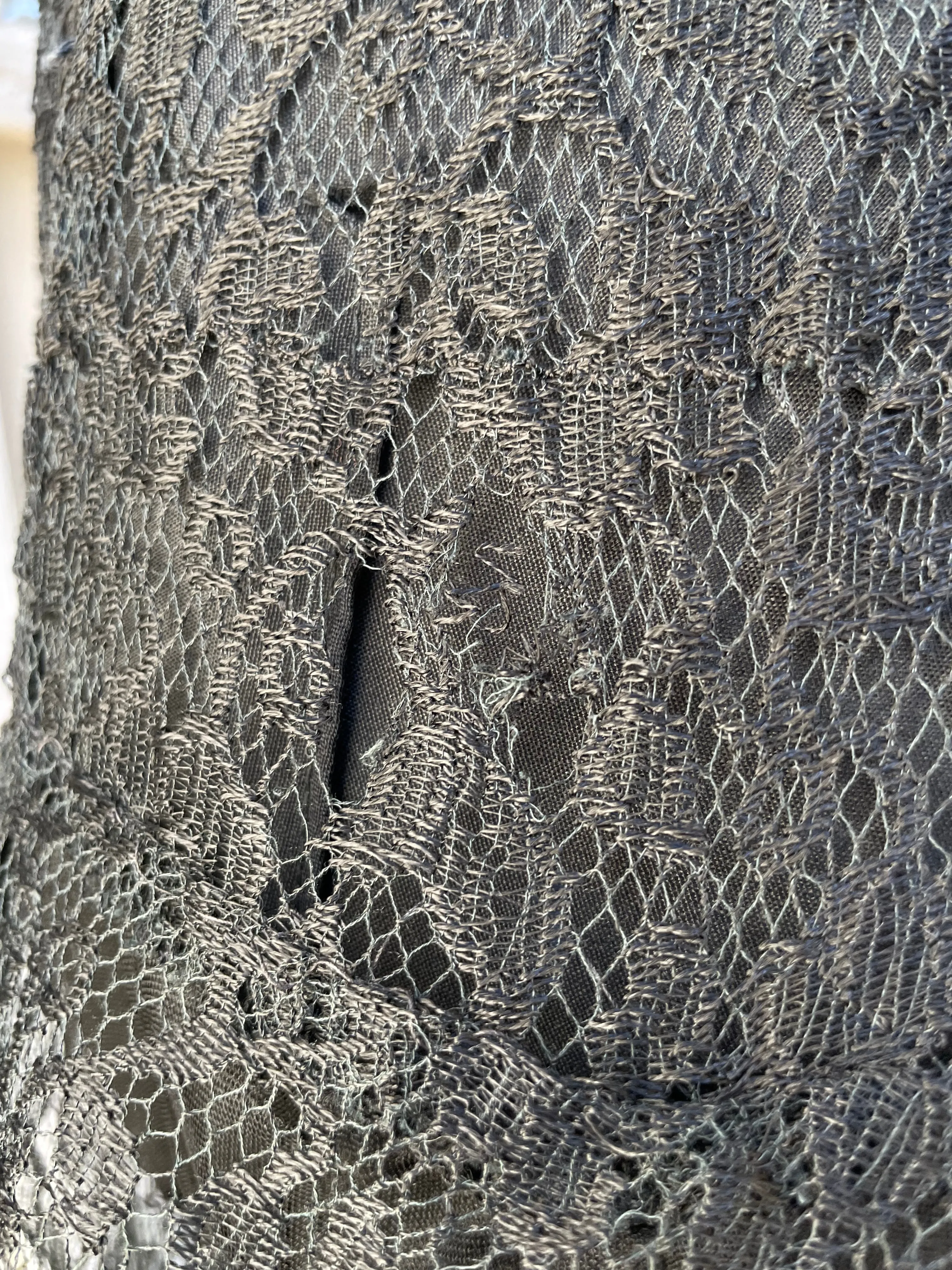 1920s/30s Full Lace Wrap Style Tiered Dress