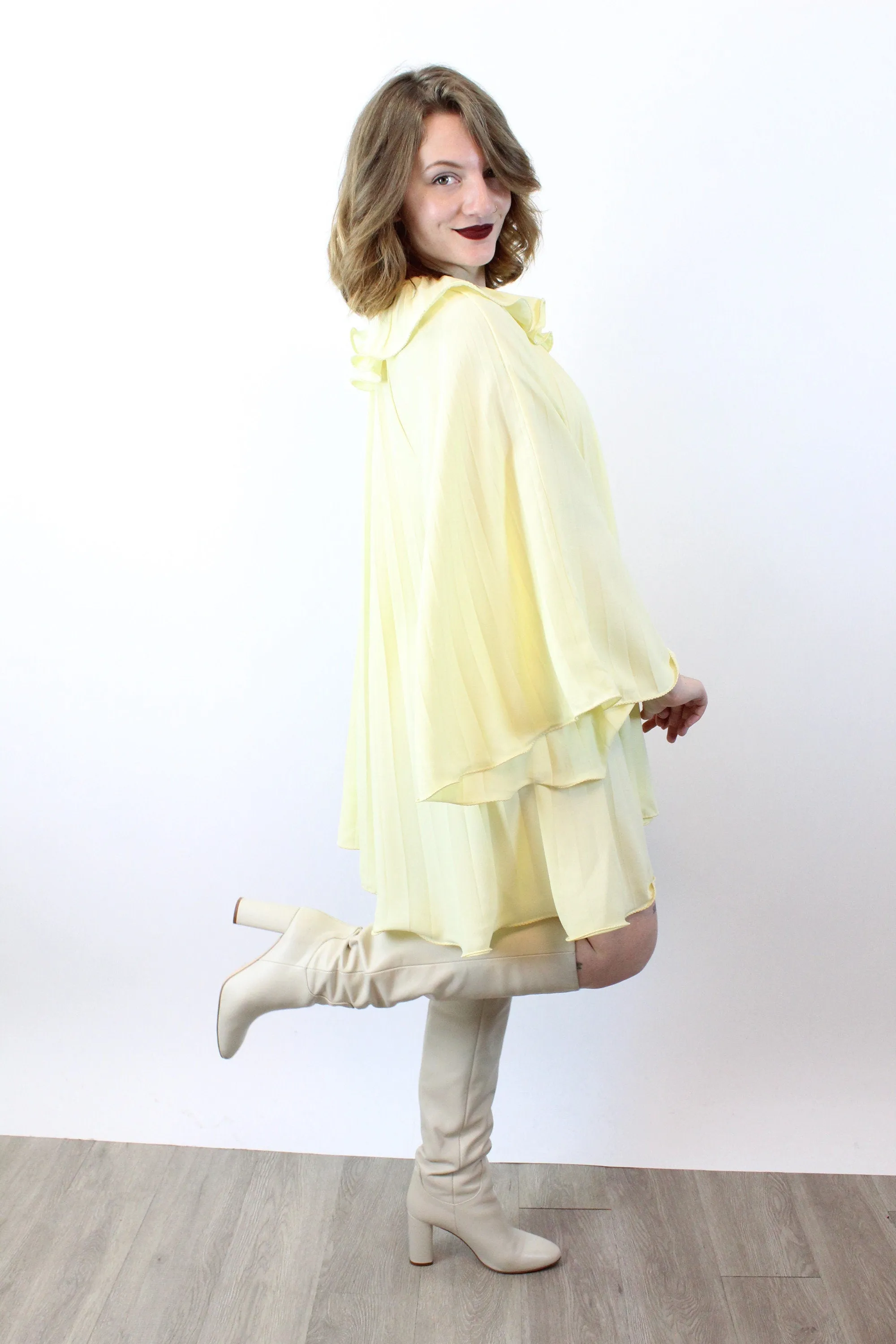 1960s ST ROGUE trapeze pleated mini dress all sizes | new spring