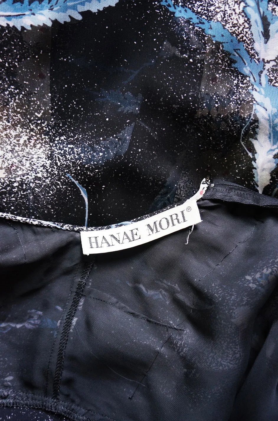 1970s Silk Chiffon Hanae Mori Maxi Dress