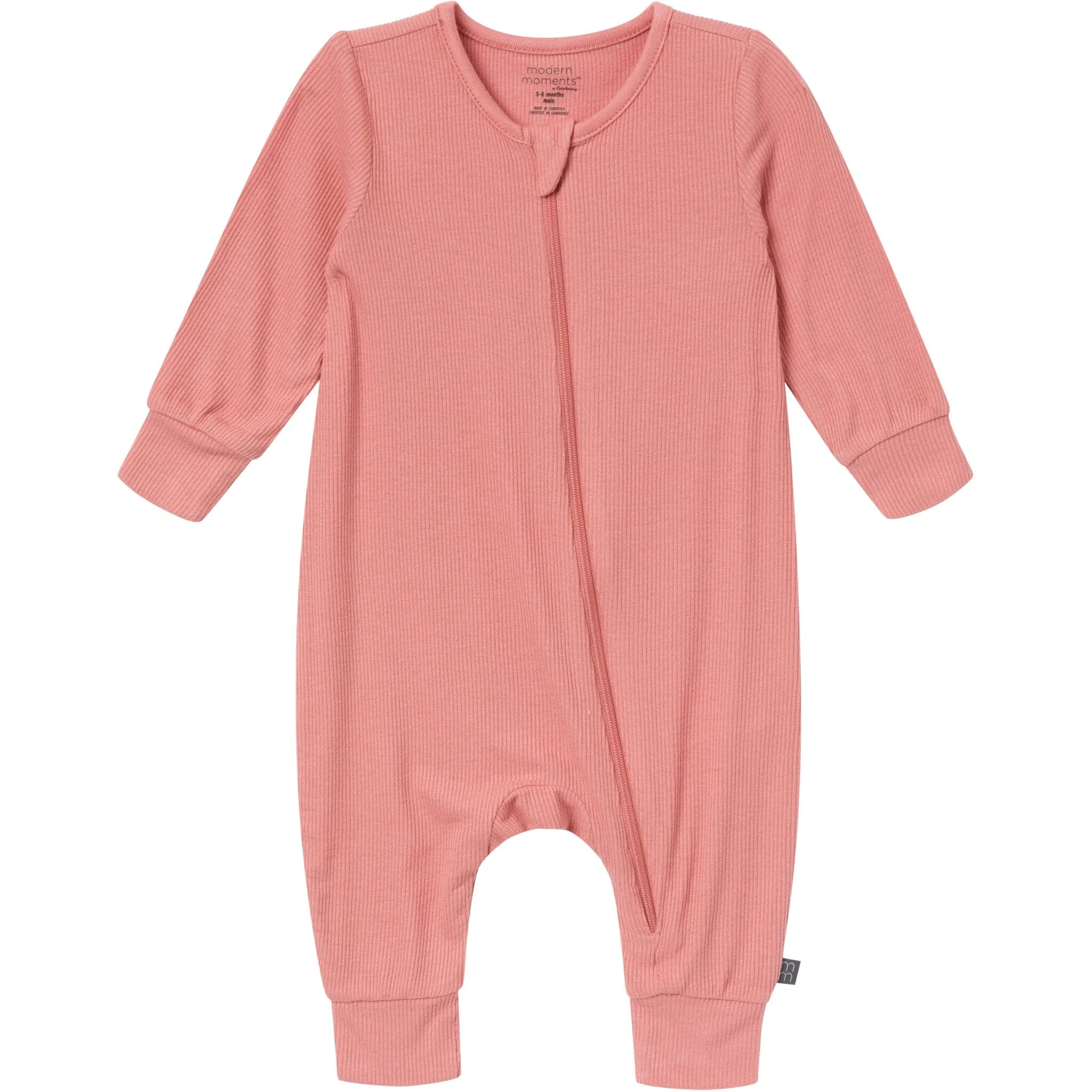 2-Pack Baby Neutral Pasta Dinner Zip Front Rompers