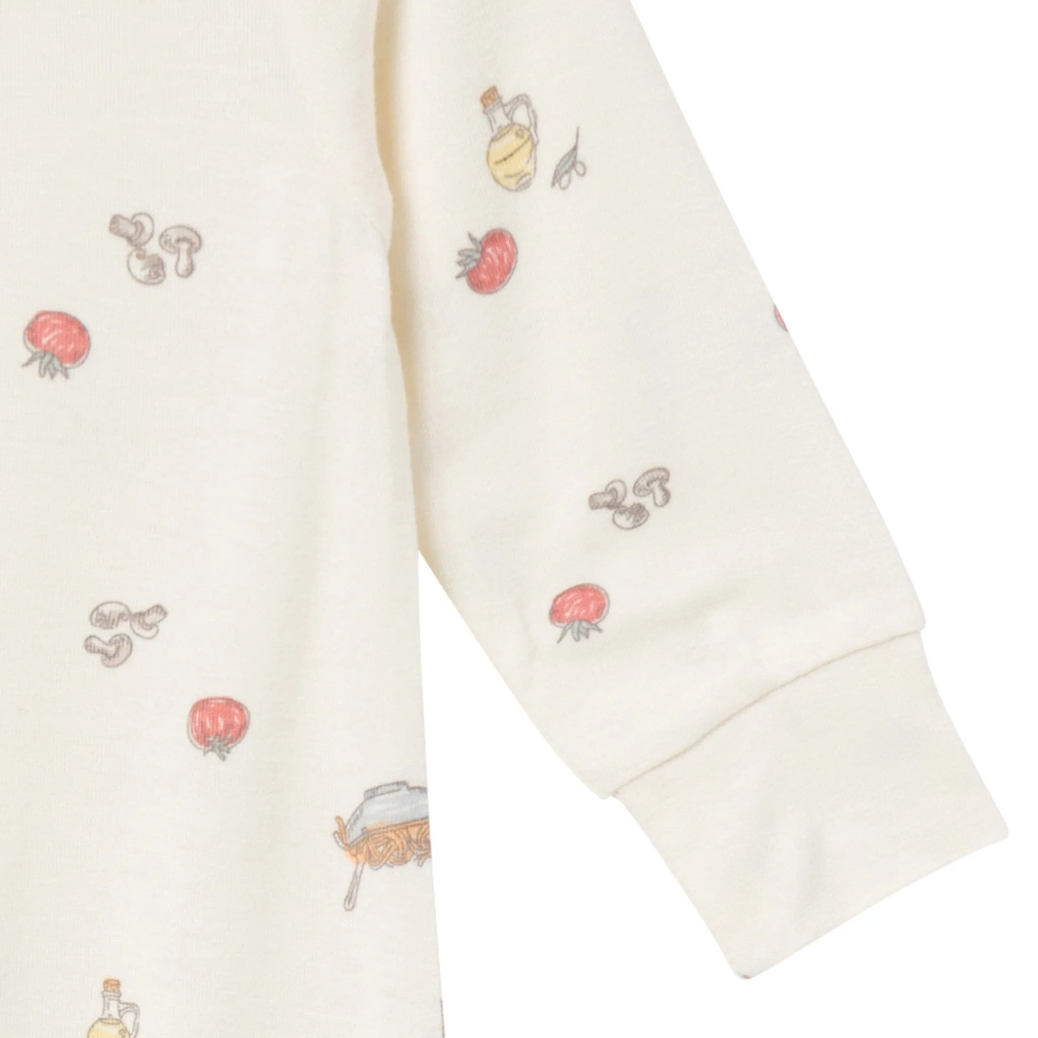 2-Pack Baby Neutral Pasta Dinner Zip Front Rompers