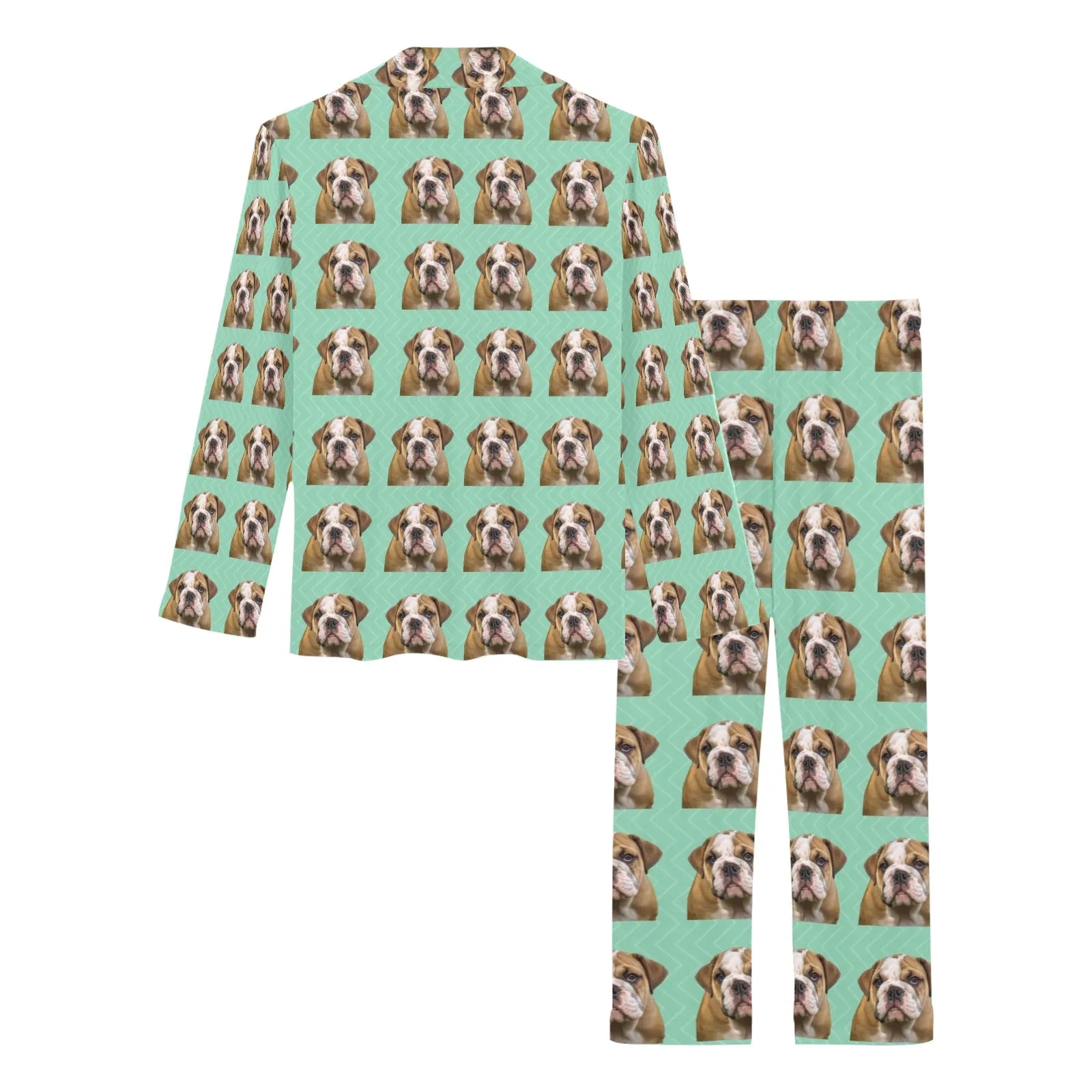 2 PIece English Bulldog Long PJ Set