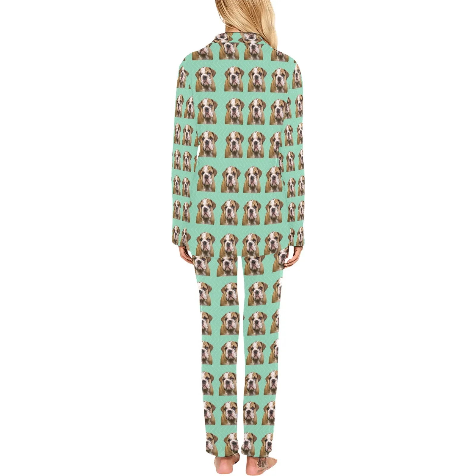 2 PIece English Bulldog Long PJ Set