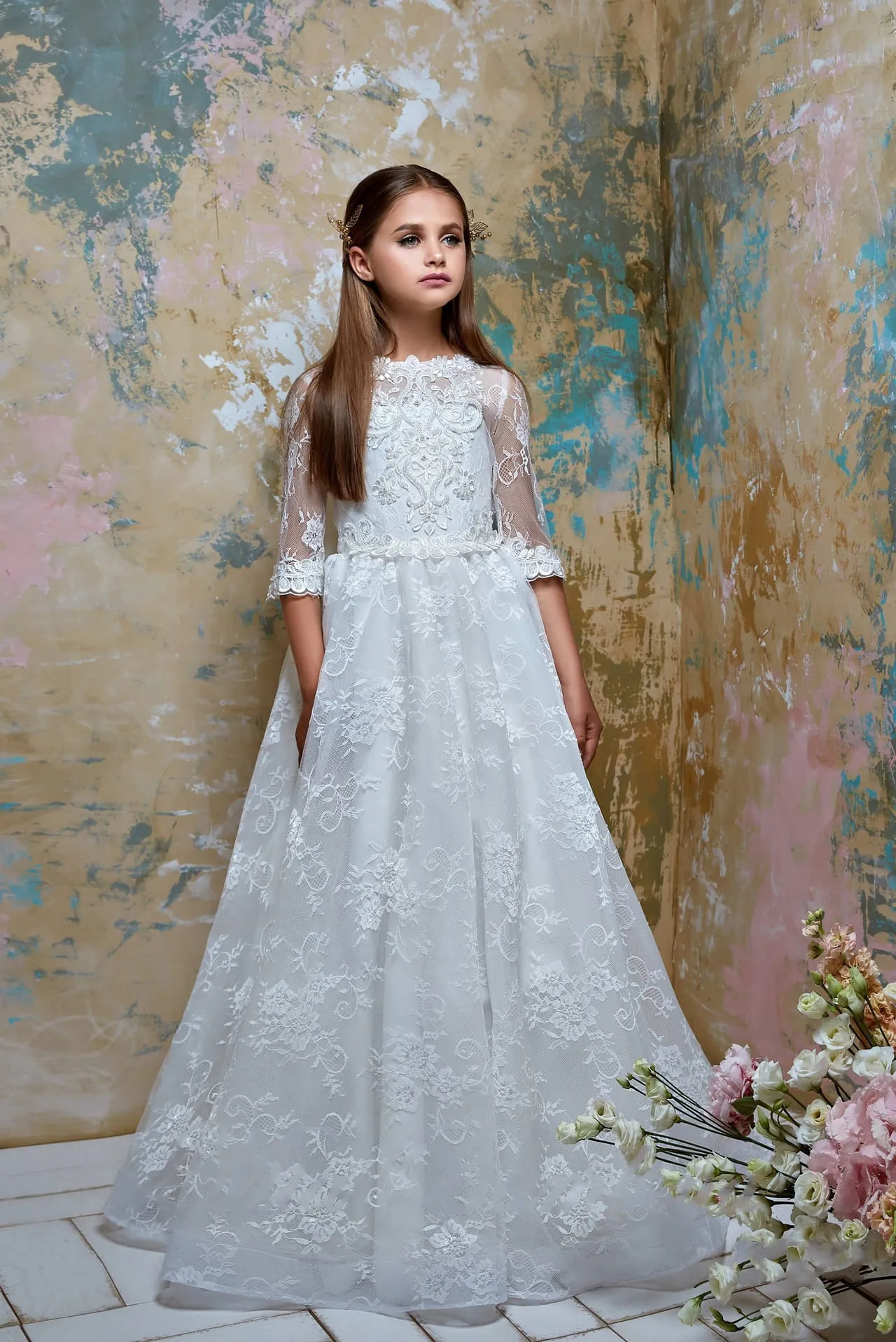2334 Communion Dress in White Size 10