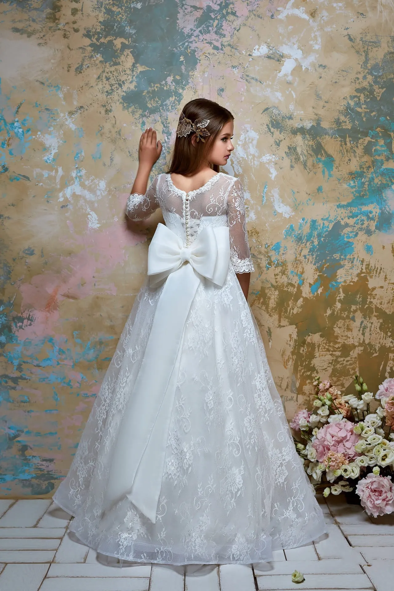 2334 Communion Dress in White Size 10