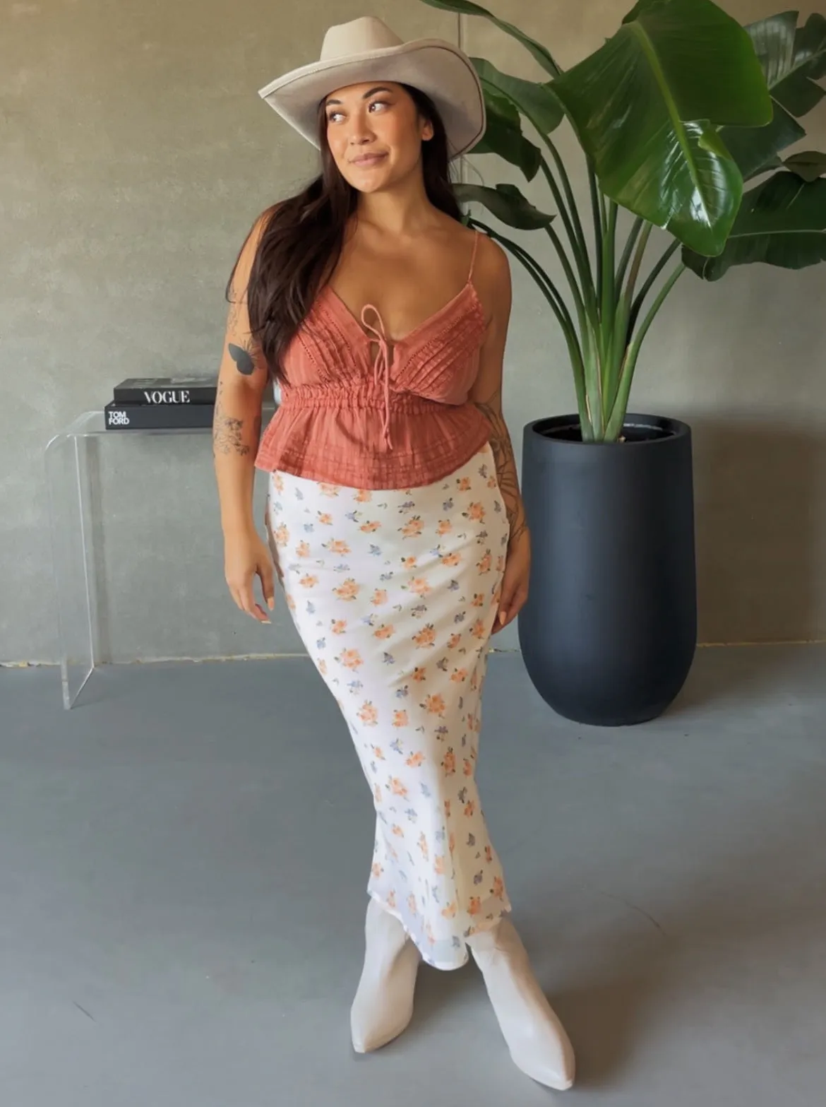 27 Chiffon Floral Maxi Skirt
