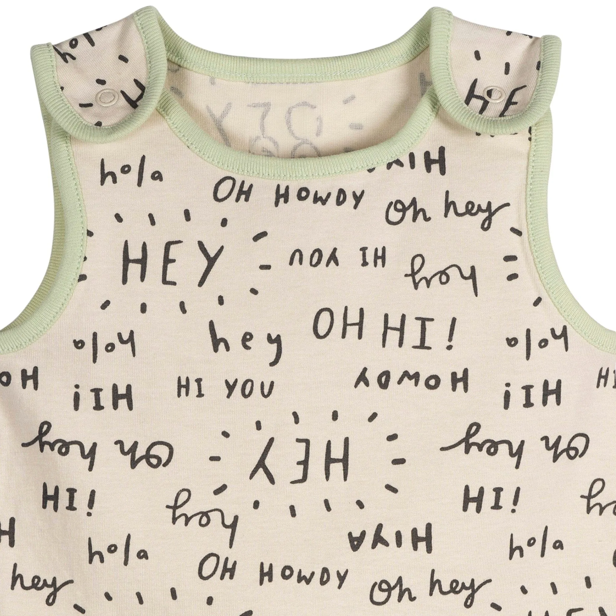3-Pack Baby Neutral Hello Rompers