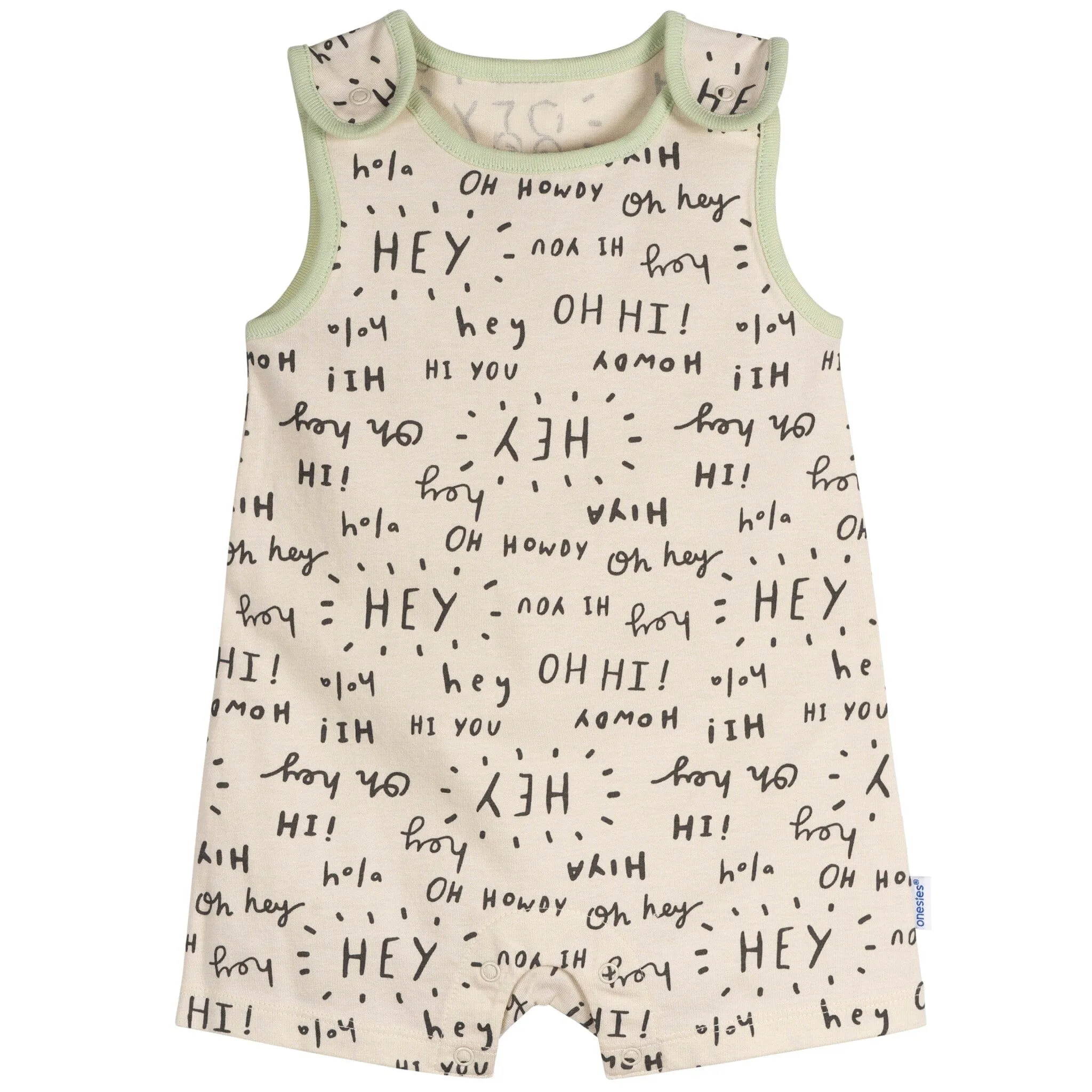 3-Pack Baby Neutral Hello Rompers