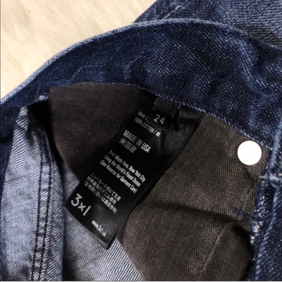 3x1 NYC Distressed Ripped Denim Straight Jeans