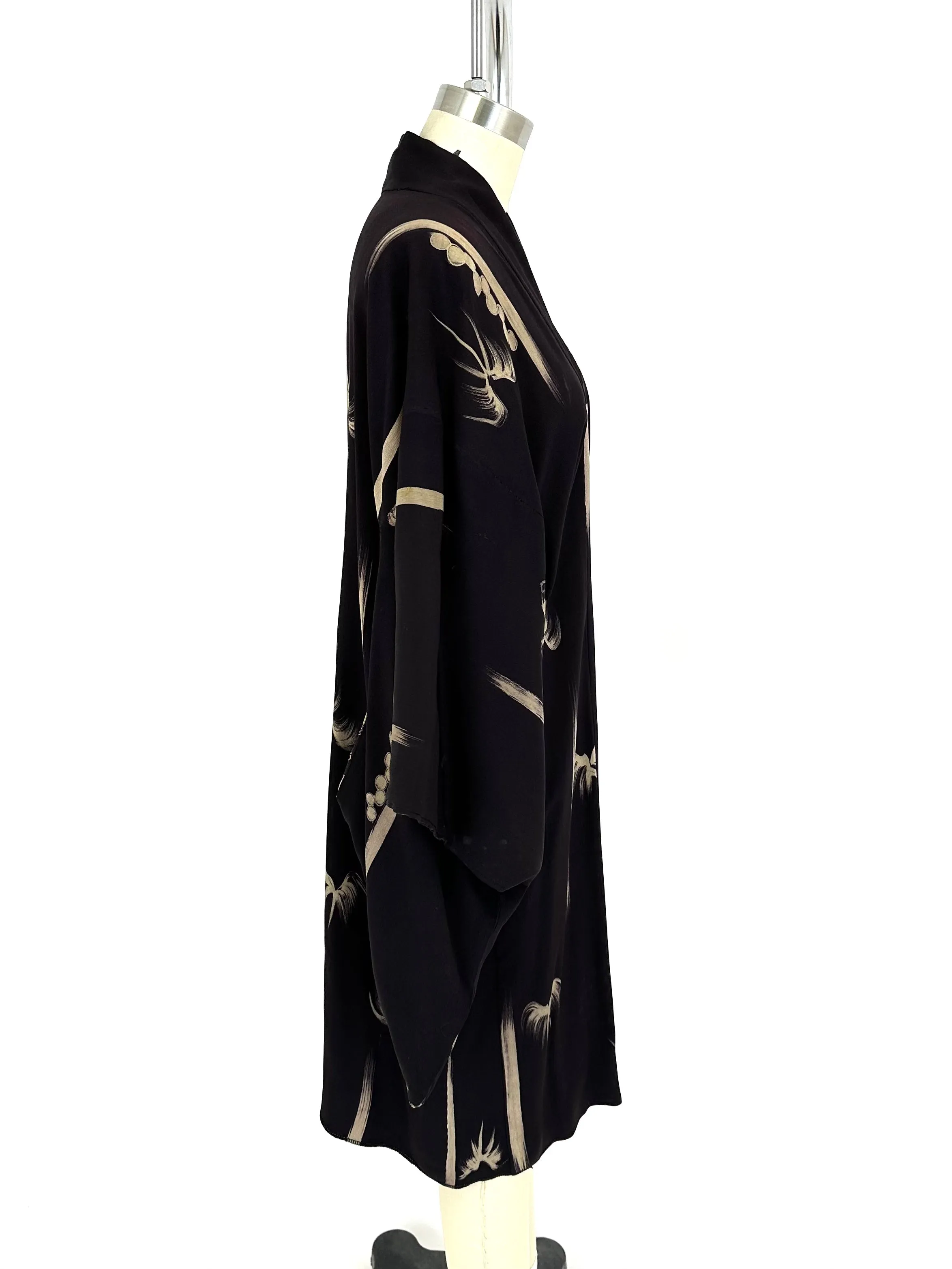 40s Silk Crepe Paintbrush Kimono*