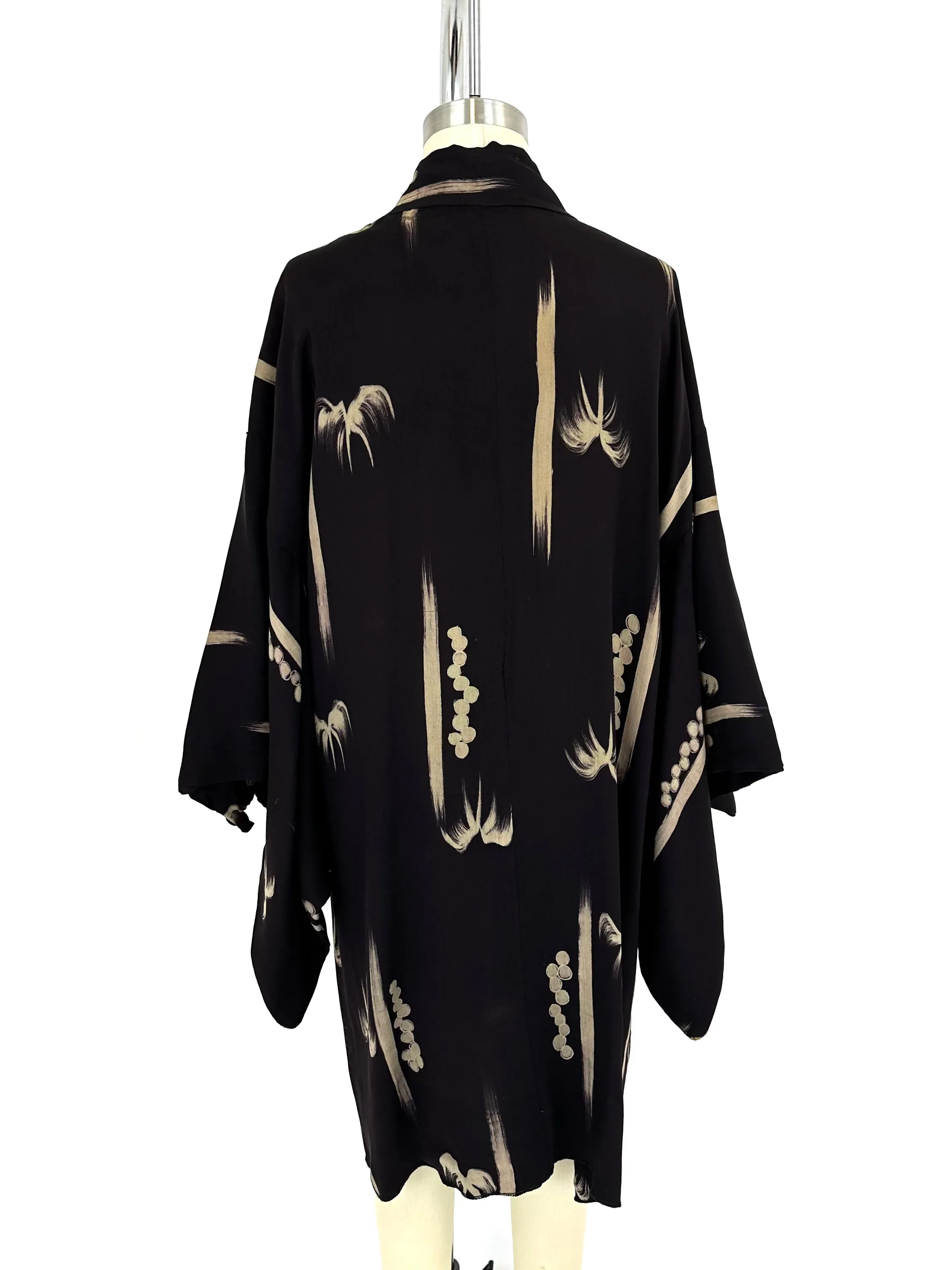 40s Silk Crepe Paintbrush Kimono*