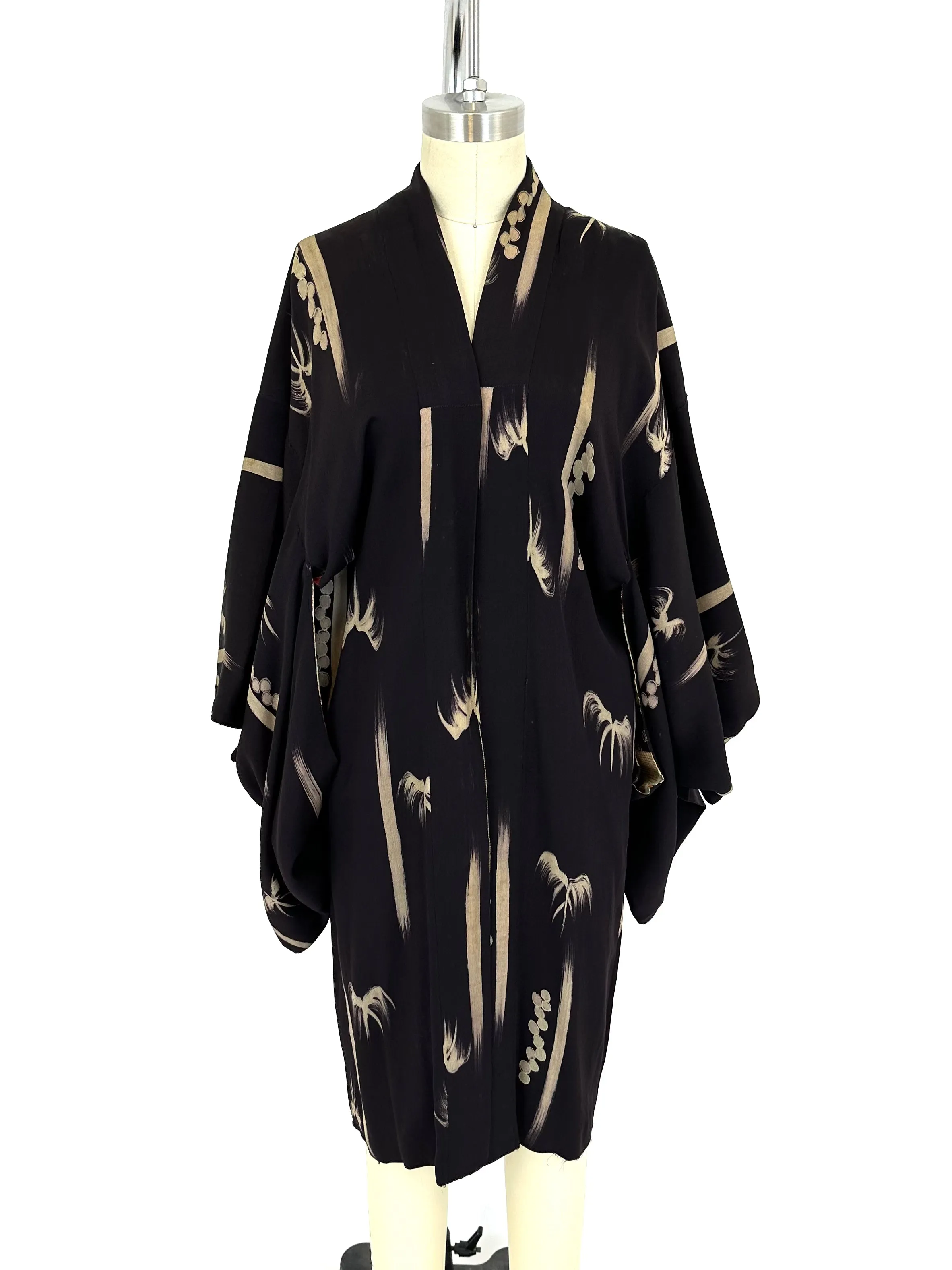 40s Silk Crepe Paintbrush Kimono*