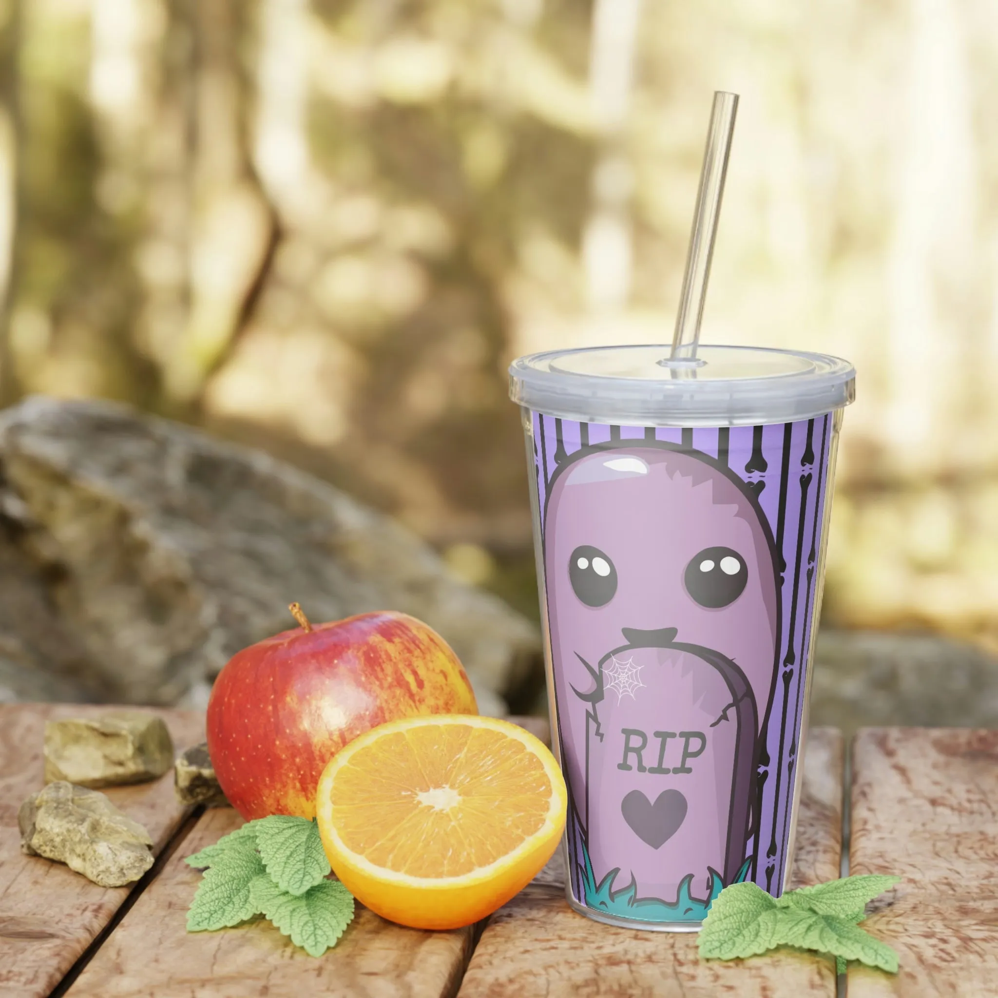 Adorable Ghost Tombstone Pastel Goth Tumbler