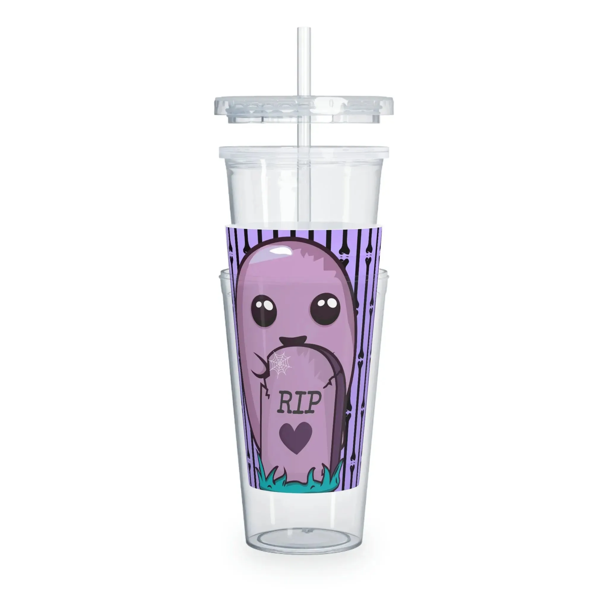 Adorable Ghost Tombstone Pastel Goth Tumbler