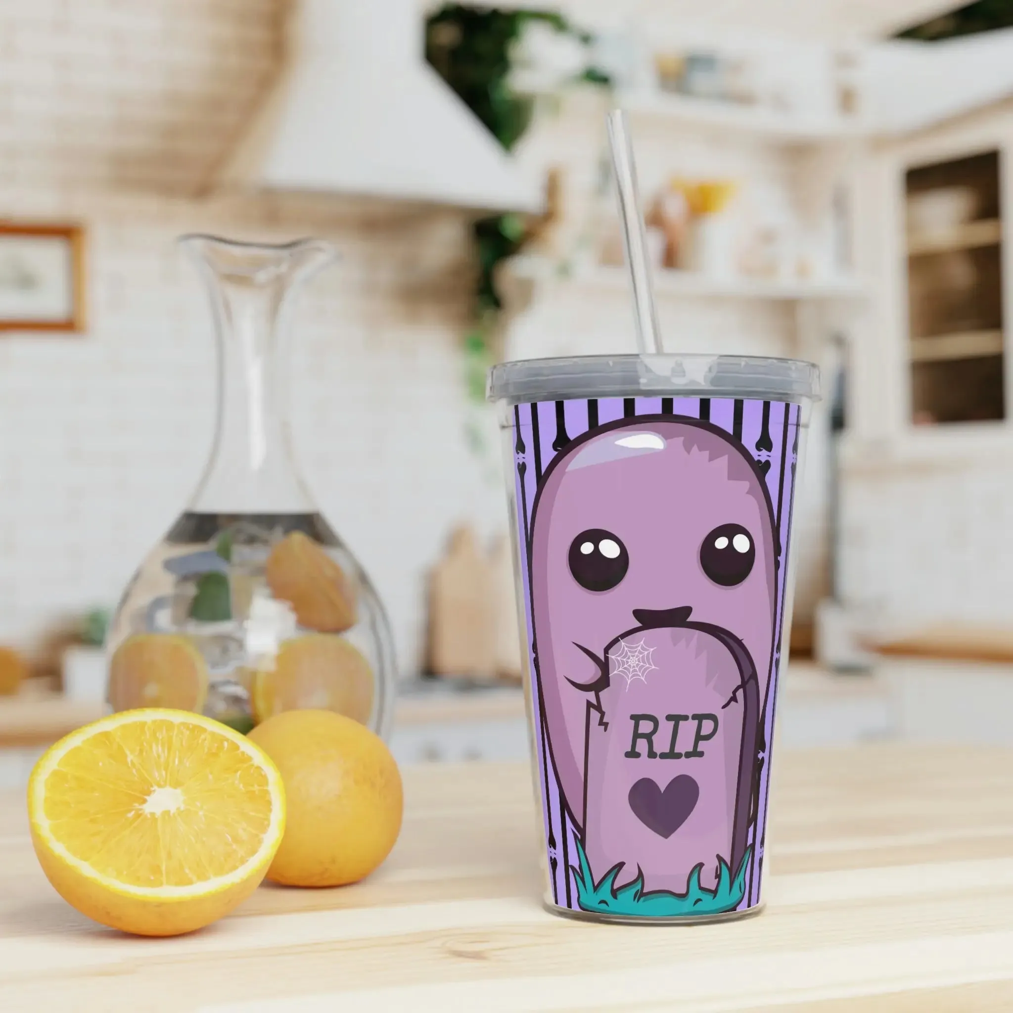 Adorable Ghost Tombstone Pastel Goth Tumbler