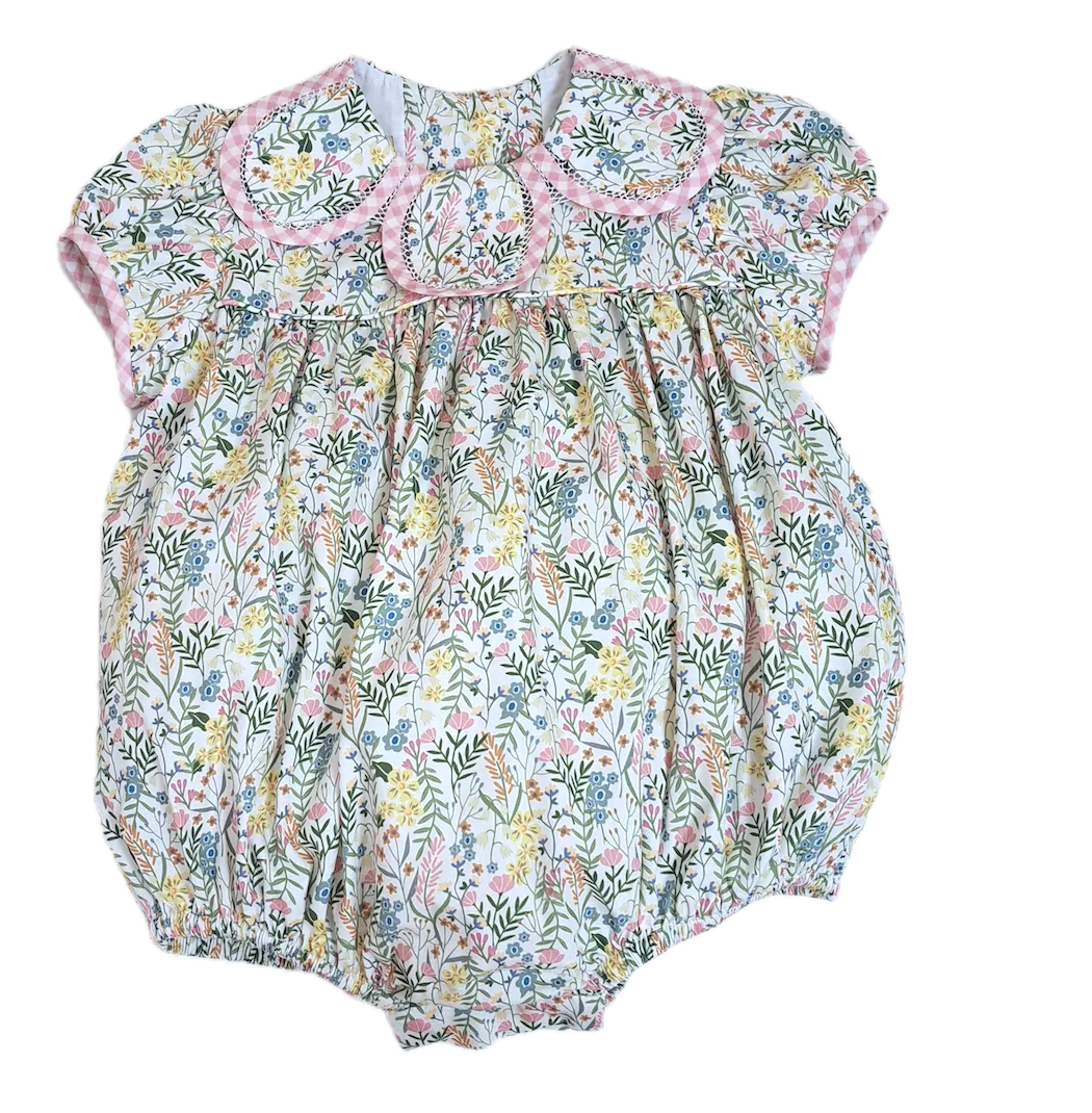 Adrian Petal collar baby girls bubble