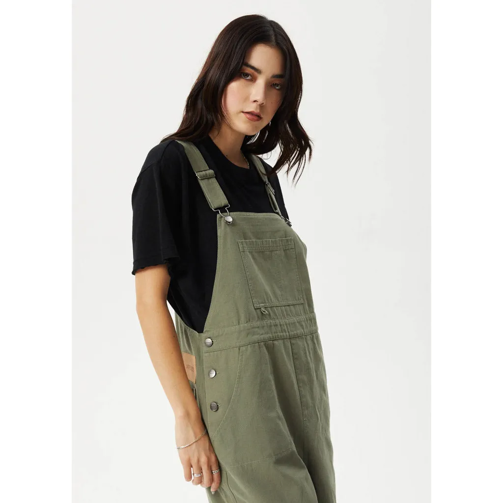 AFENDS FRASER UTILITY OVERALLS - OLIVE