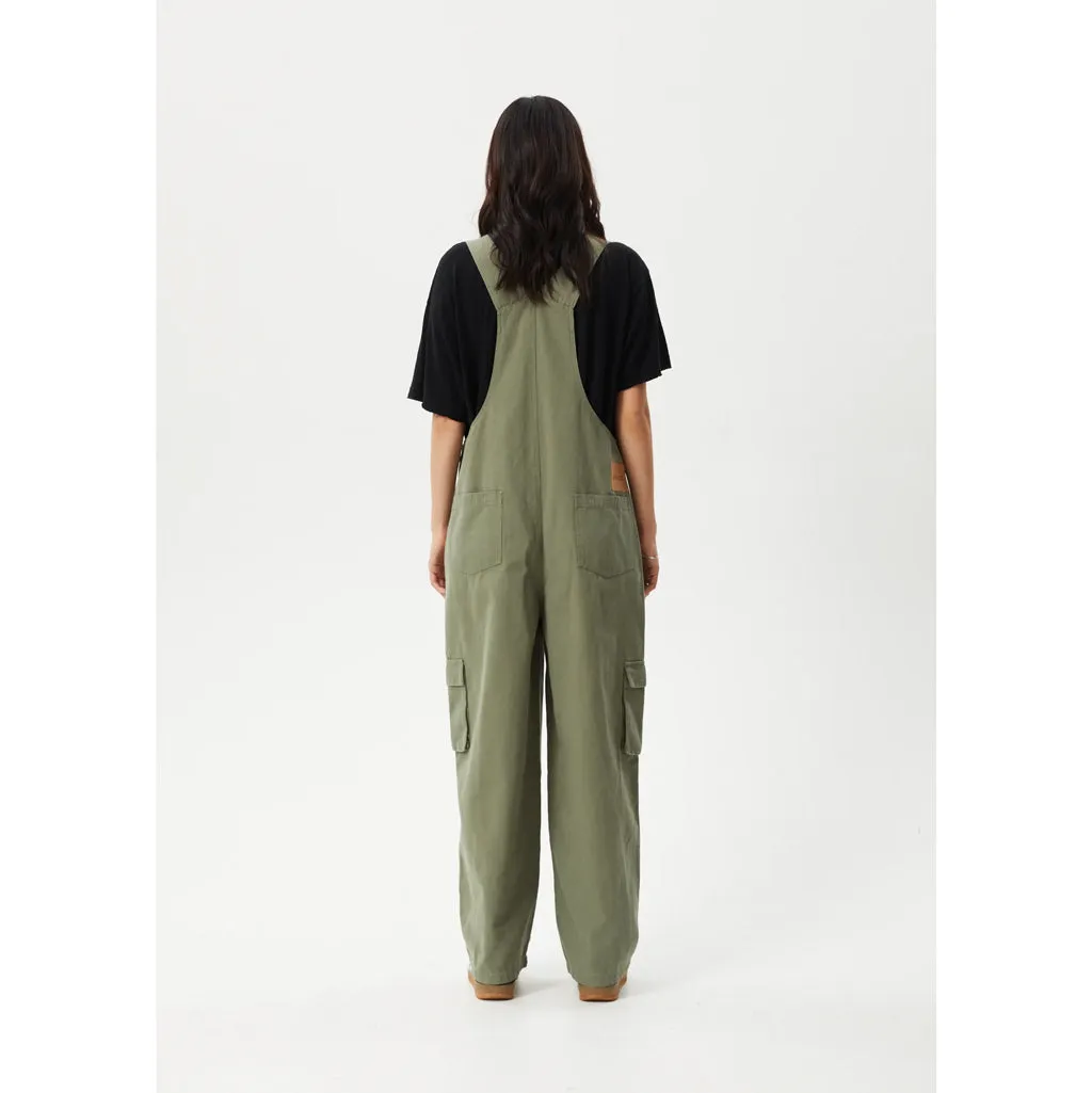 AFENDS FRASER UTILITY OVERALLS - OLIVE