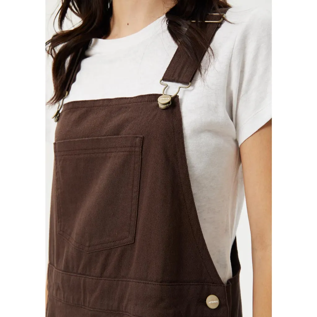 AFENDS LOUIS OVERSIZED OVERALLS - COFFEE