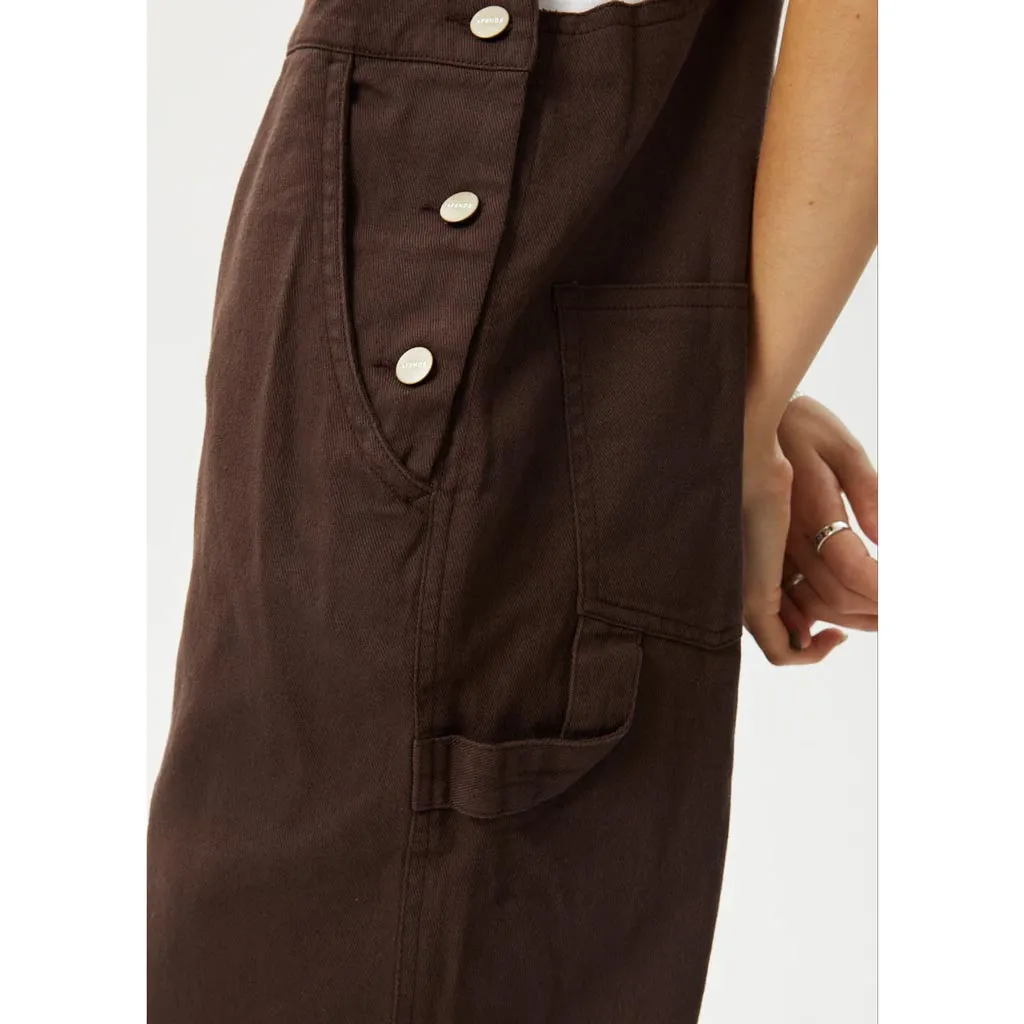 AFENDS LOUIS OVERSIZED OVERALLS - COFFEE