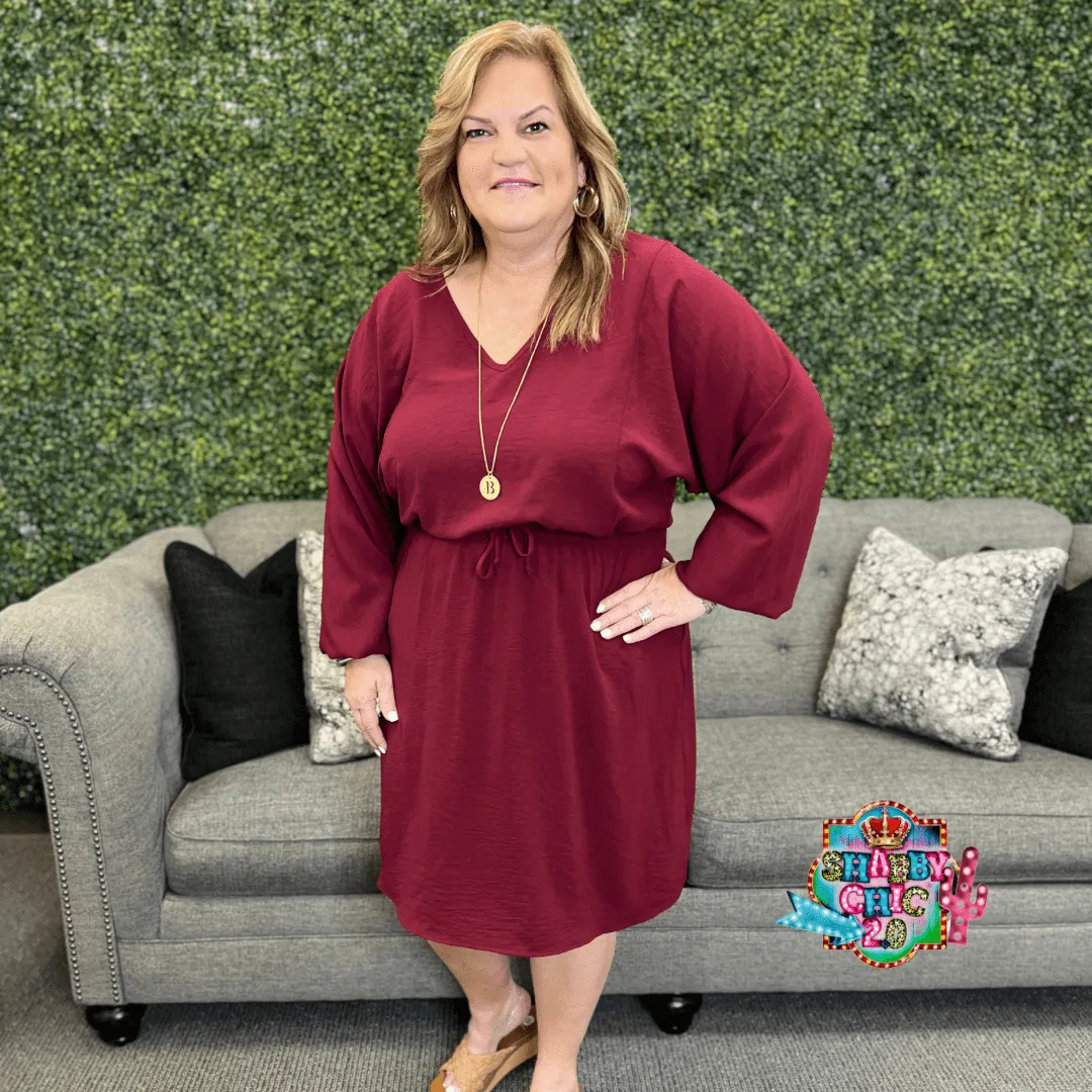 After Everything Dress - Maroon