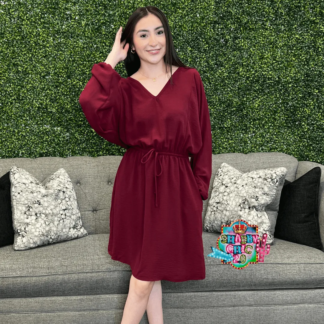 After Everything Dress - Maroon