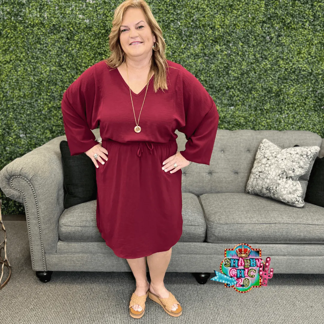 After Everything Dress - Maroon