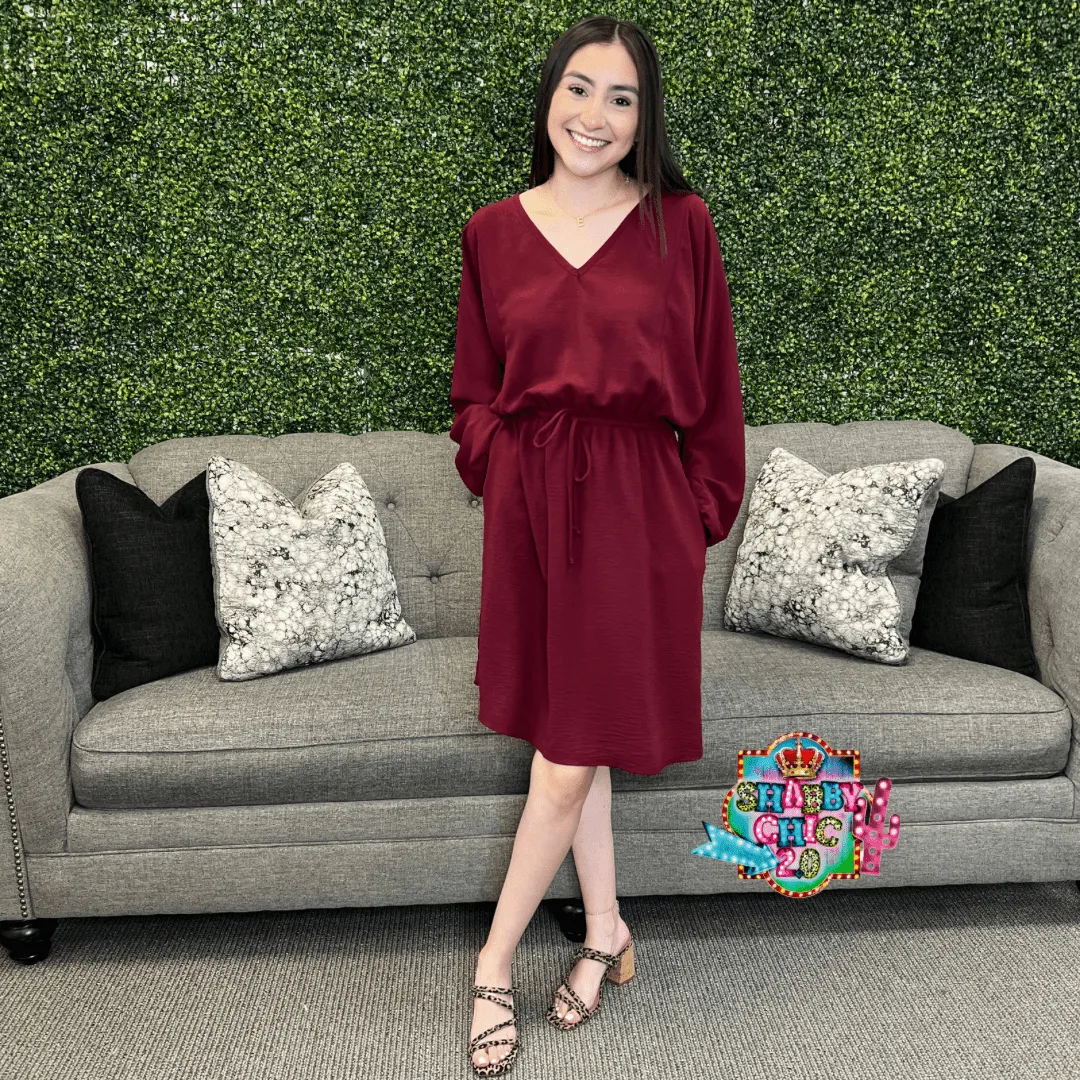 After Everything Dress - Maroon