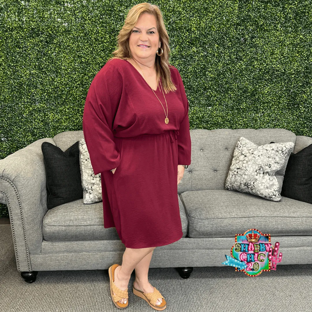 After Everything Dress - Maroon