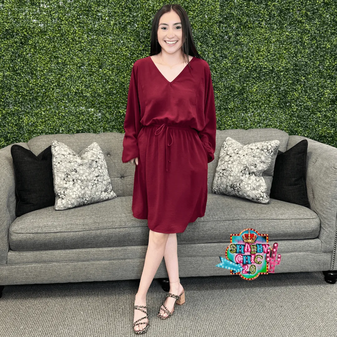 After Everything Dress - Maroon