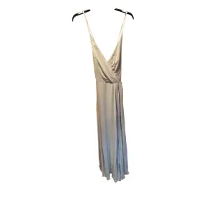 After Six Faux Wrap Criss Cross Back Maxi Dress in Willow Green Size 6 NWT