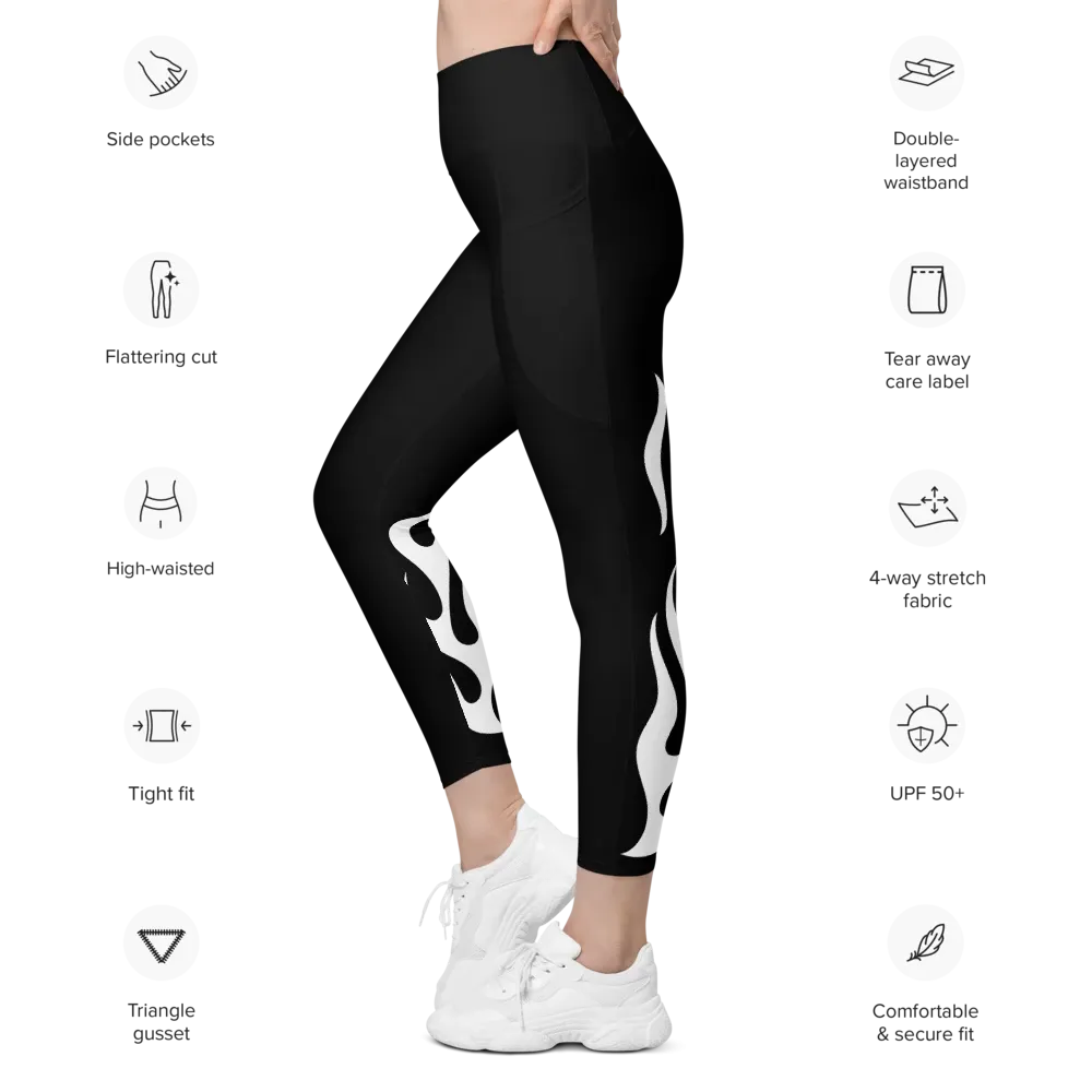 All-Over Print Recycled Leggings with Pockets