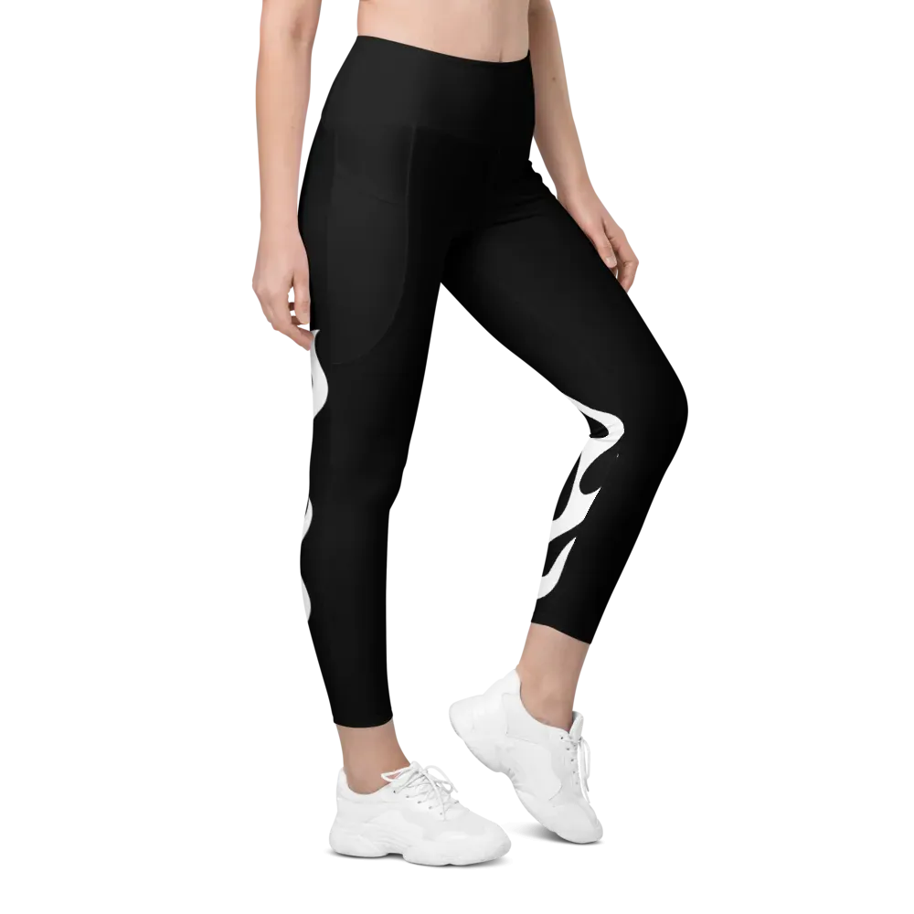All-Over Print Recycled Leggings with Pockets