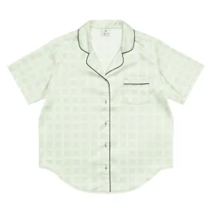 All-over print women’s short sleeve pajama top -xs to 2 xl