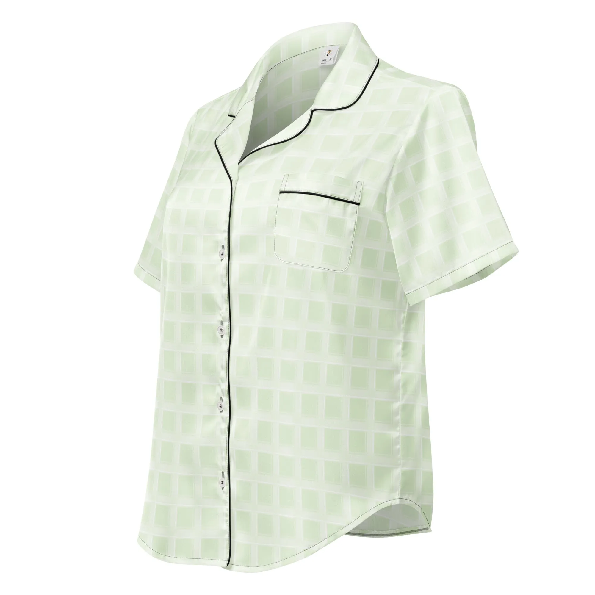 All-over print women’s short sleeve pajama top -xs to 2 xl