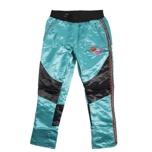 ALL STAR SATIN PANTS (TEAL/BLACK)