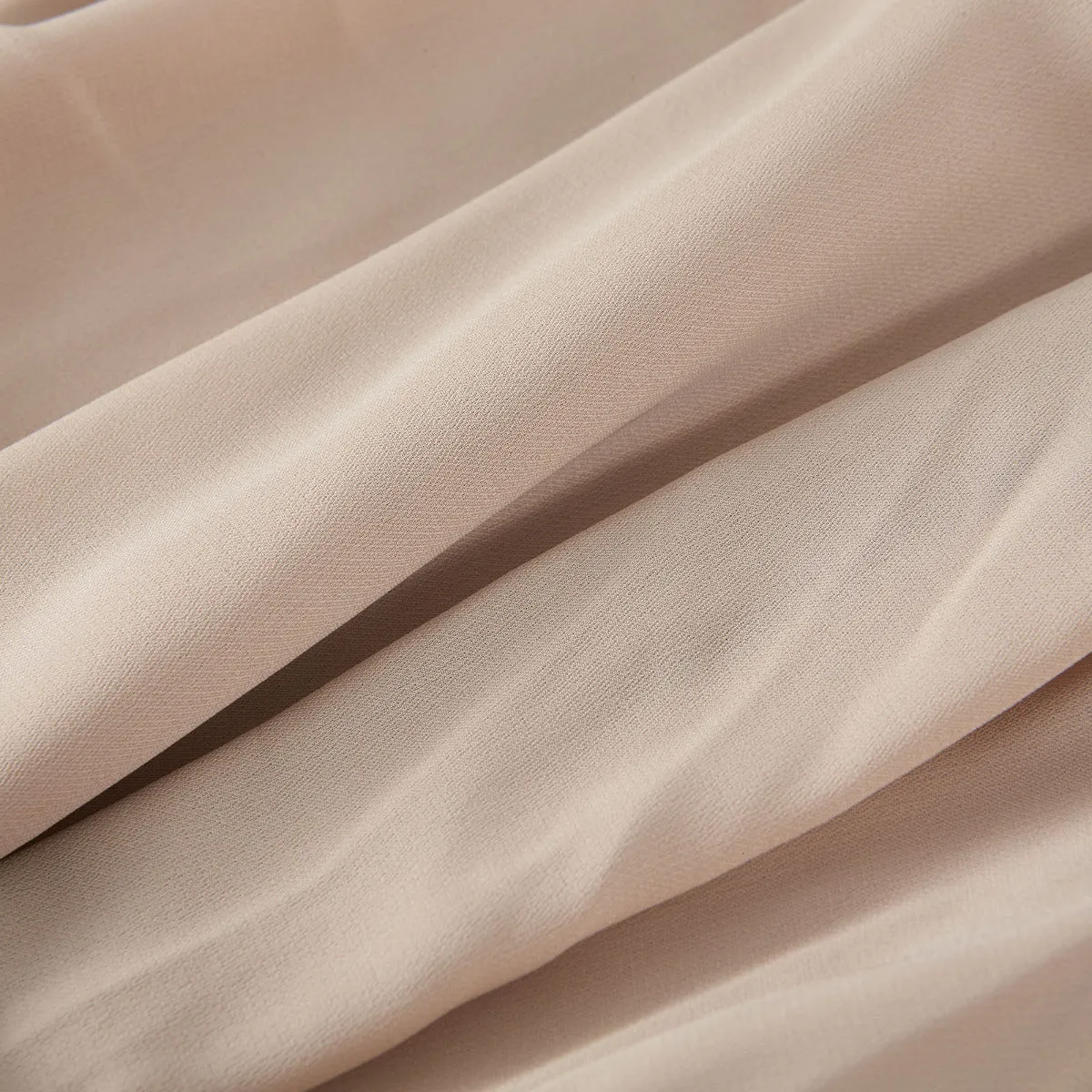Almond Chiffon Classic A-Line Long Sleeve Maxi Abaya Dress