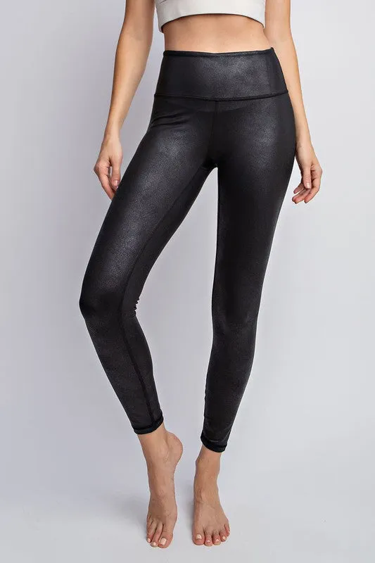 Always Around PU Chintz Leggings