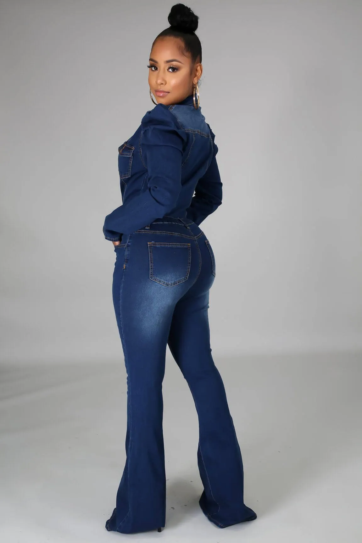 Always Cute Denim Jumpsuit