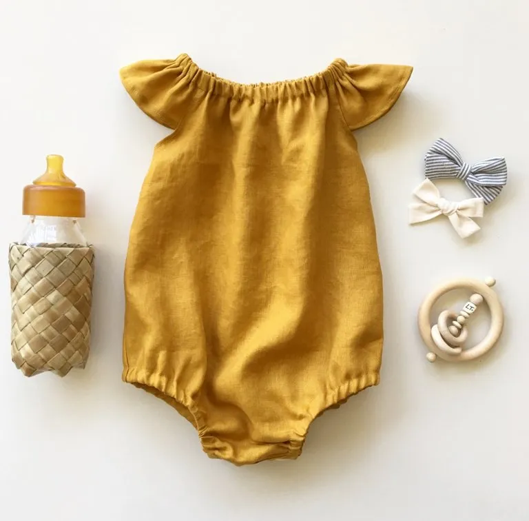 Amber Linen Romper or swing top