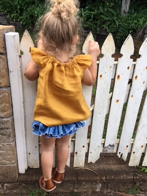 Amber Linen Romper or swing top