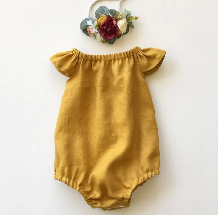 Amber Linen Romper or swing top