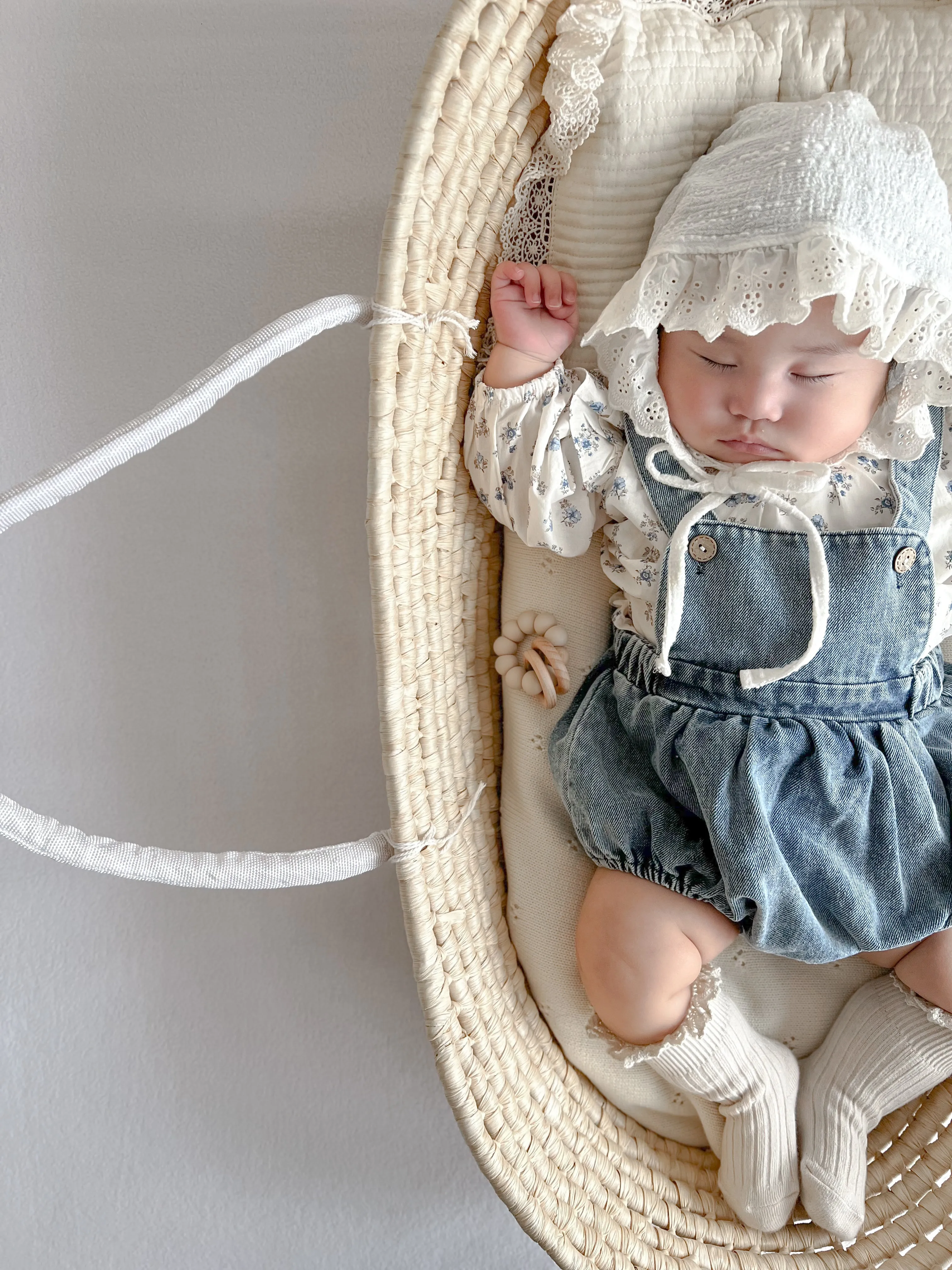 Amelia denim rompers (set)