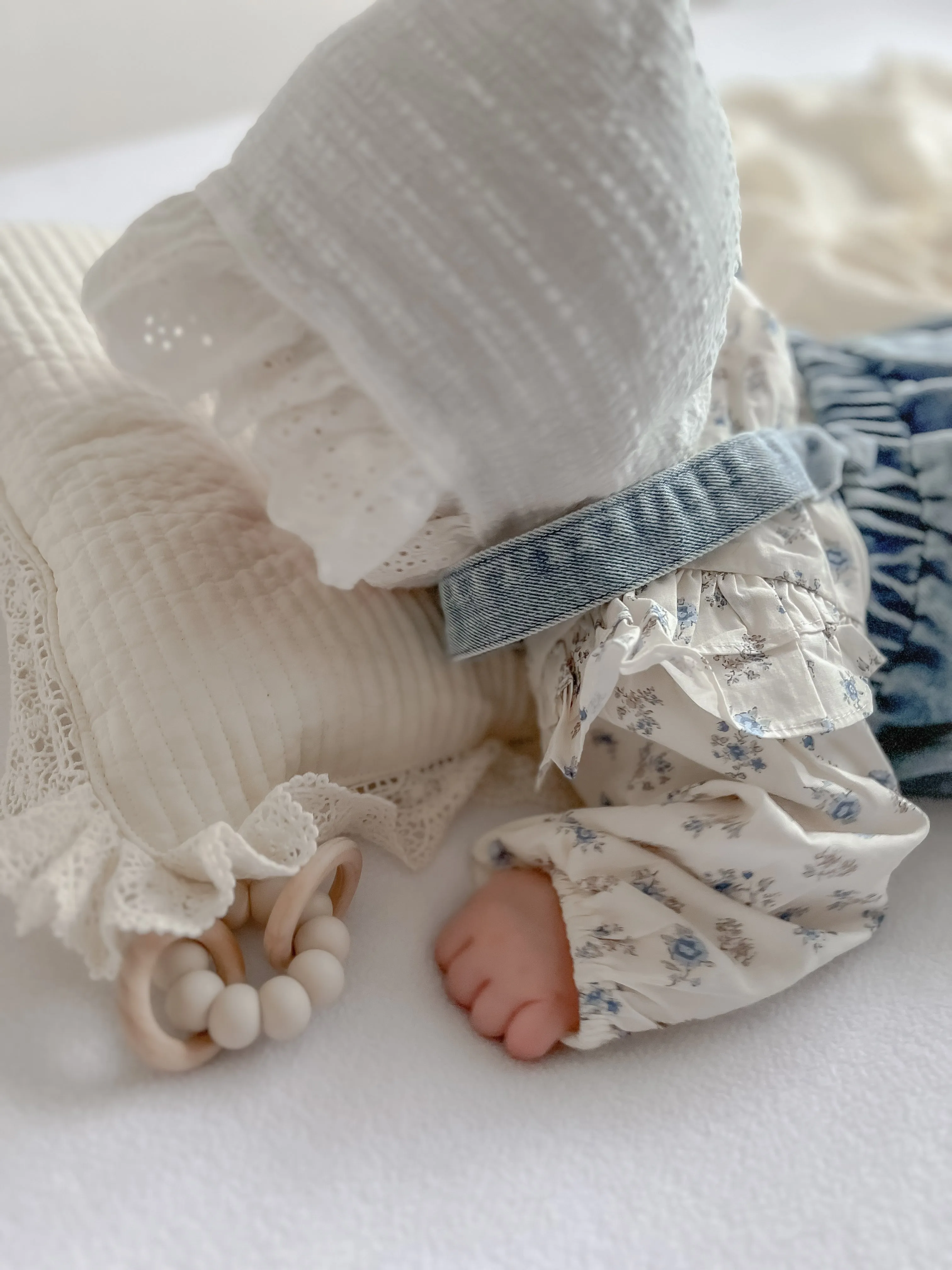 Amelia denim rompers (set)