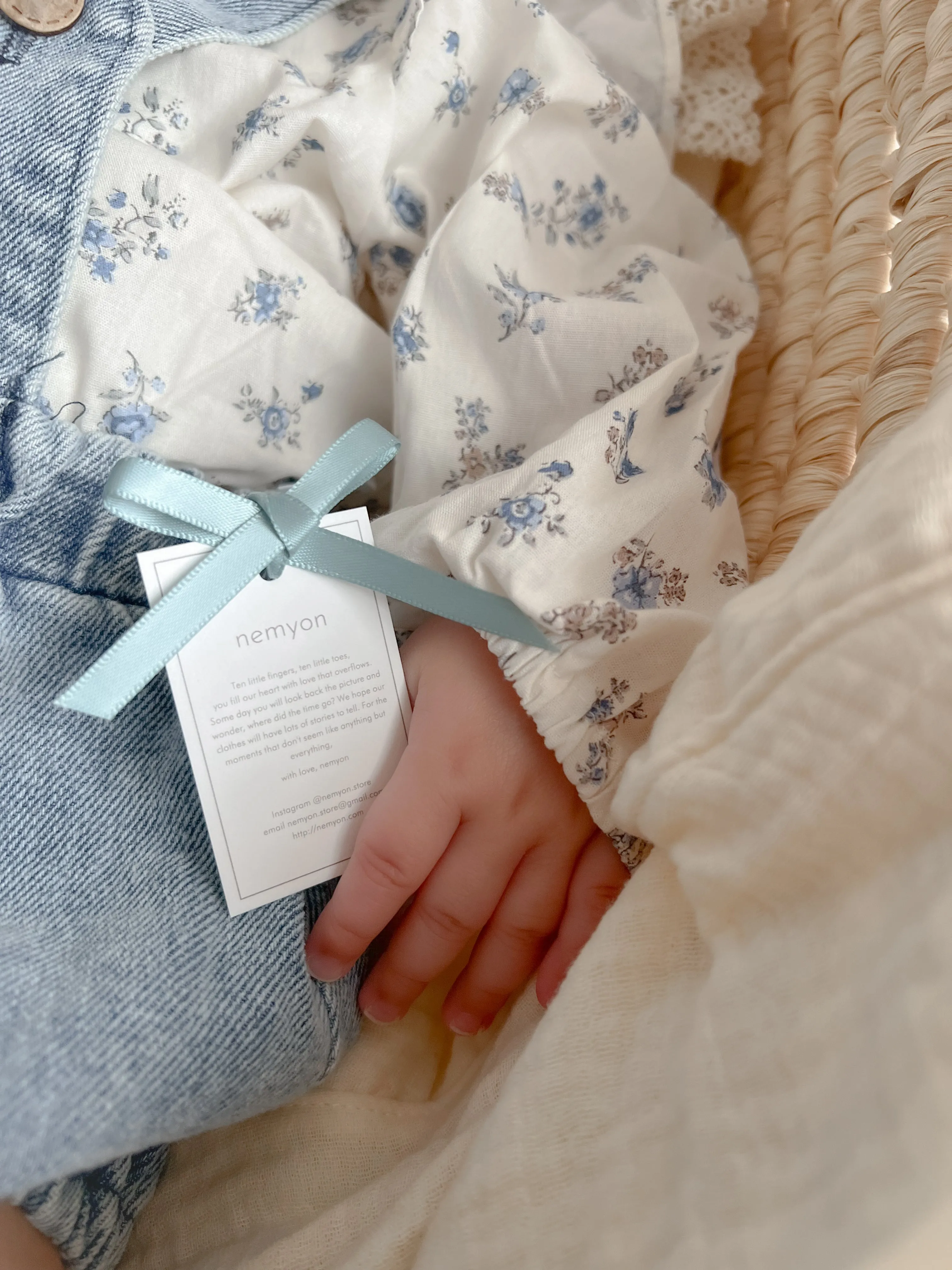 Amelia denim rompers (set)