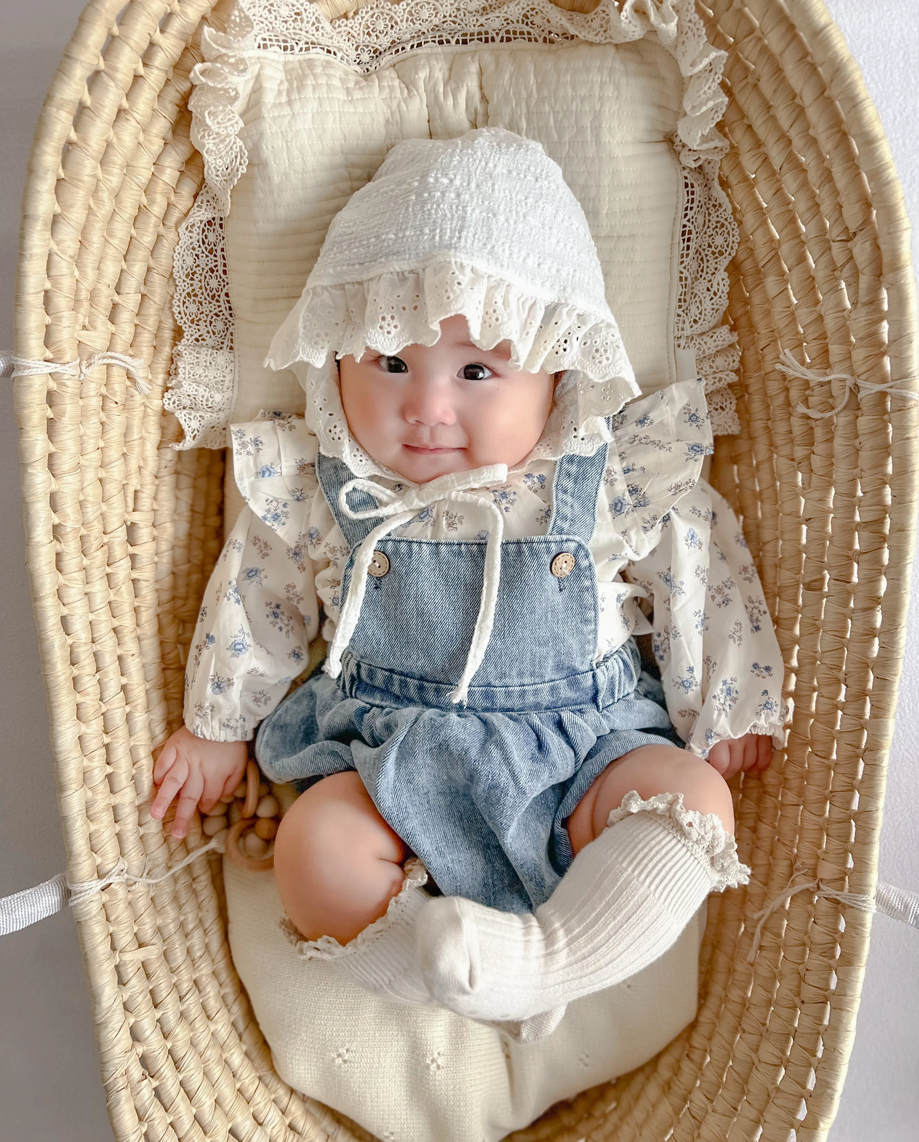 Amelia denim rompers (set)