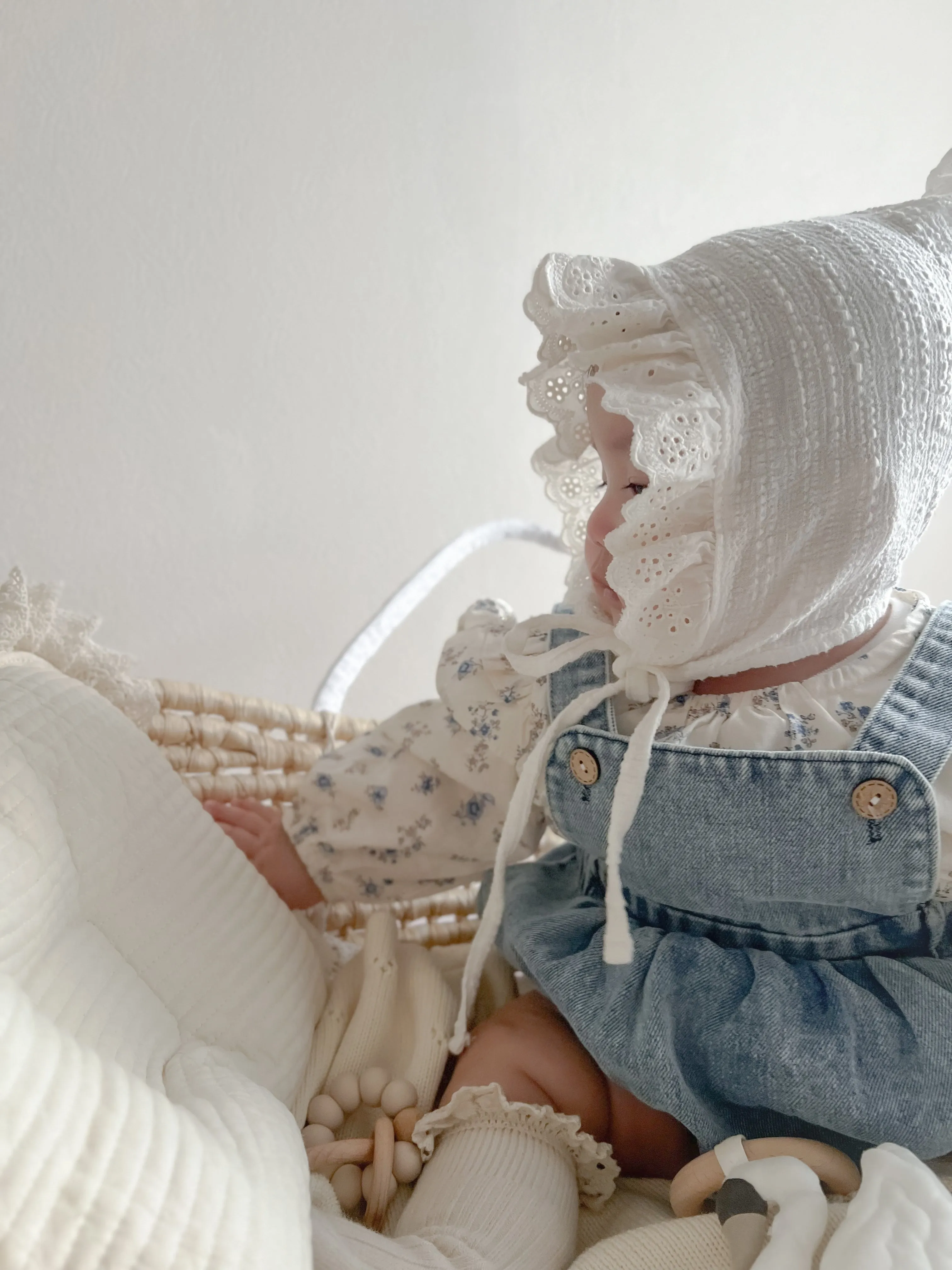 Amelia denim rompers (set)