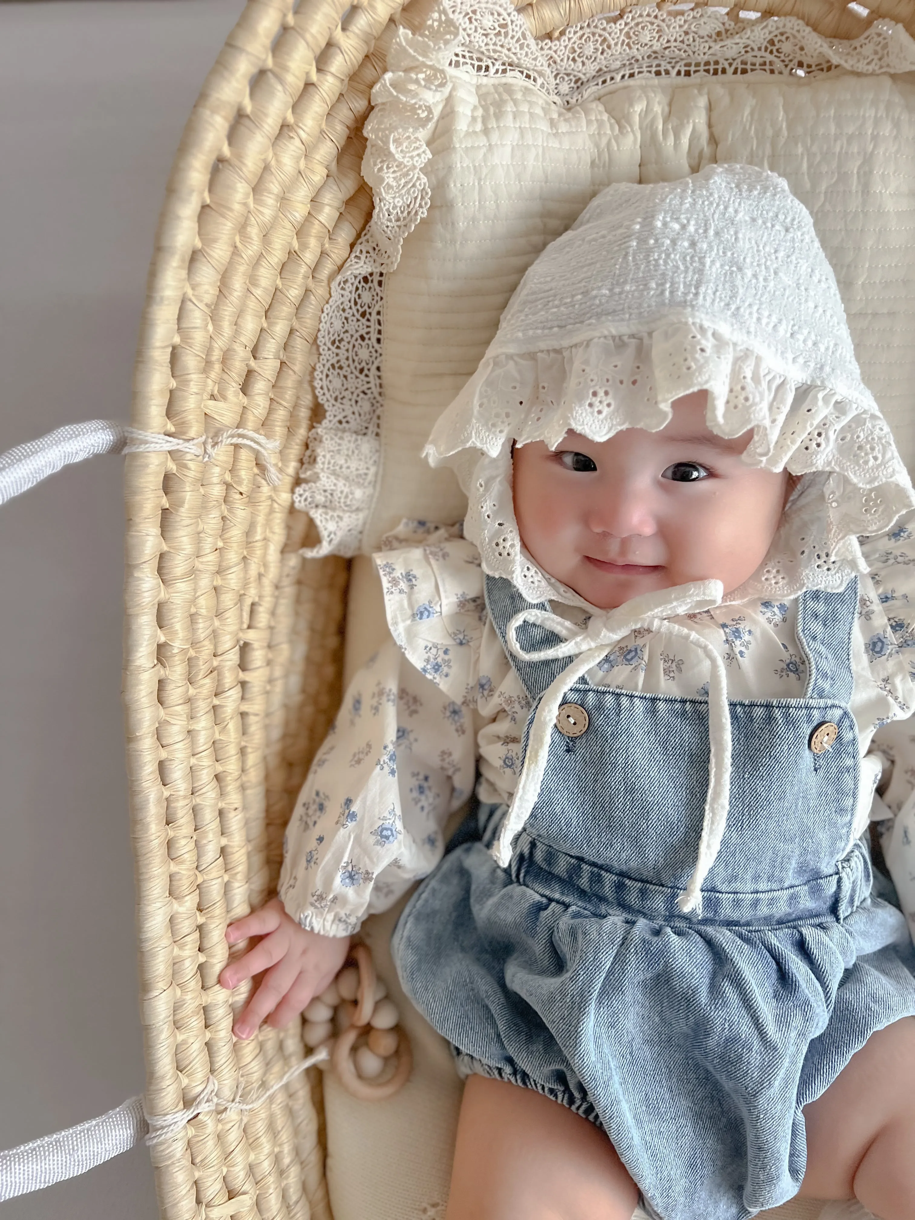 Amelia denim rompers (set)