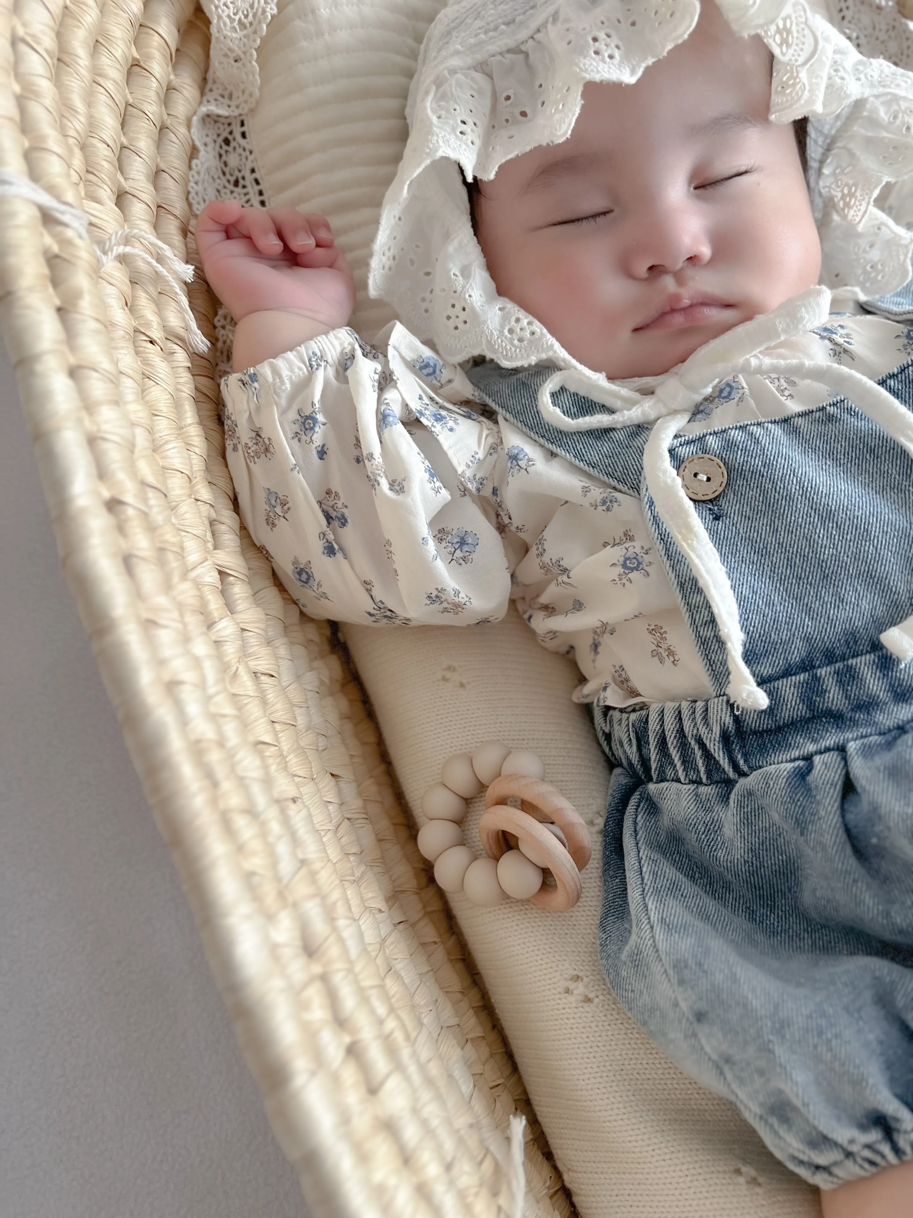 Amelia denim rompers (set)