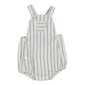 Analogie Linen Stripe Pocket Romper - Blue